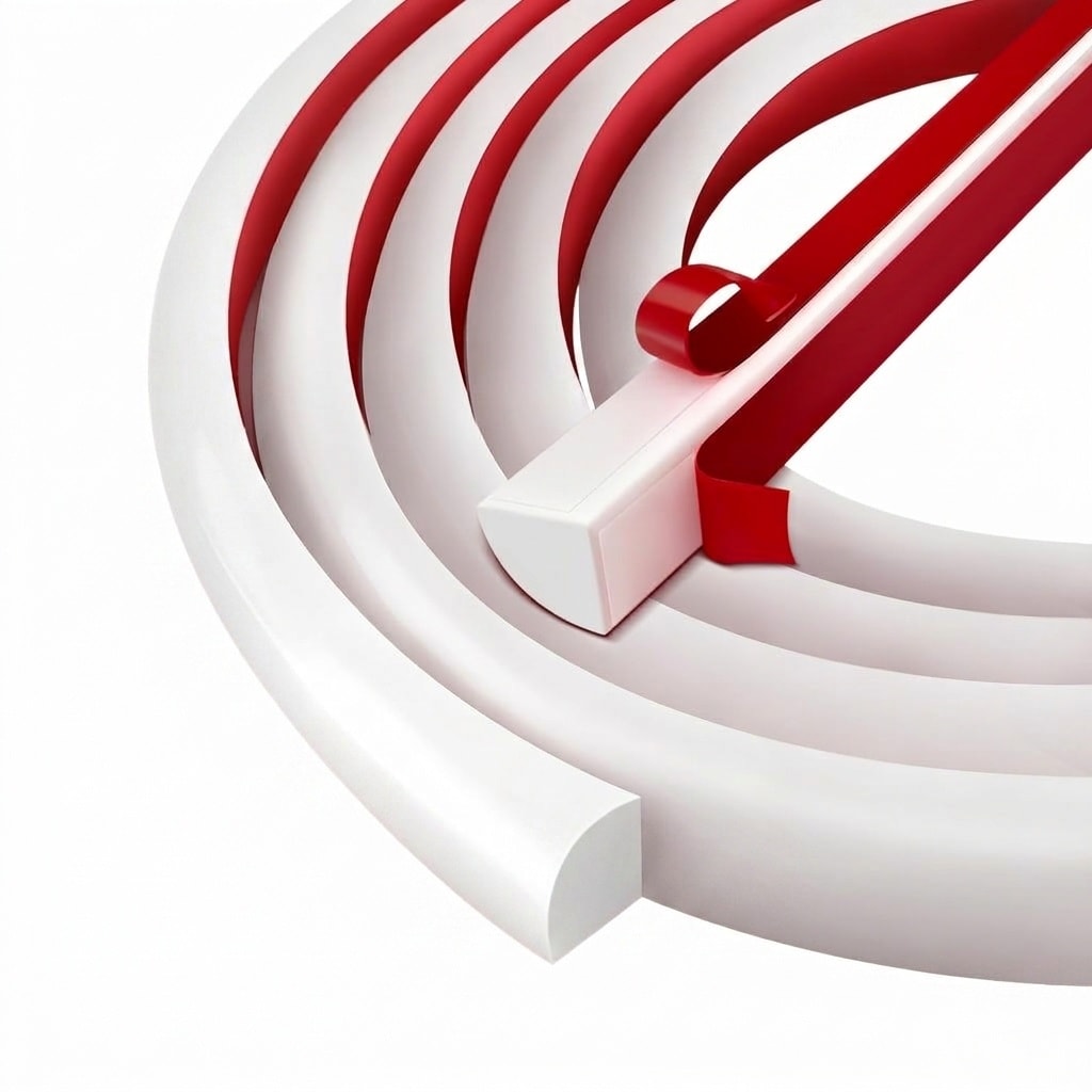 Aoibox  Flexible White Vinyl Quarter Round Molding Trim Self Adhesive Peel and Stick Wall Base