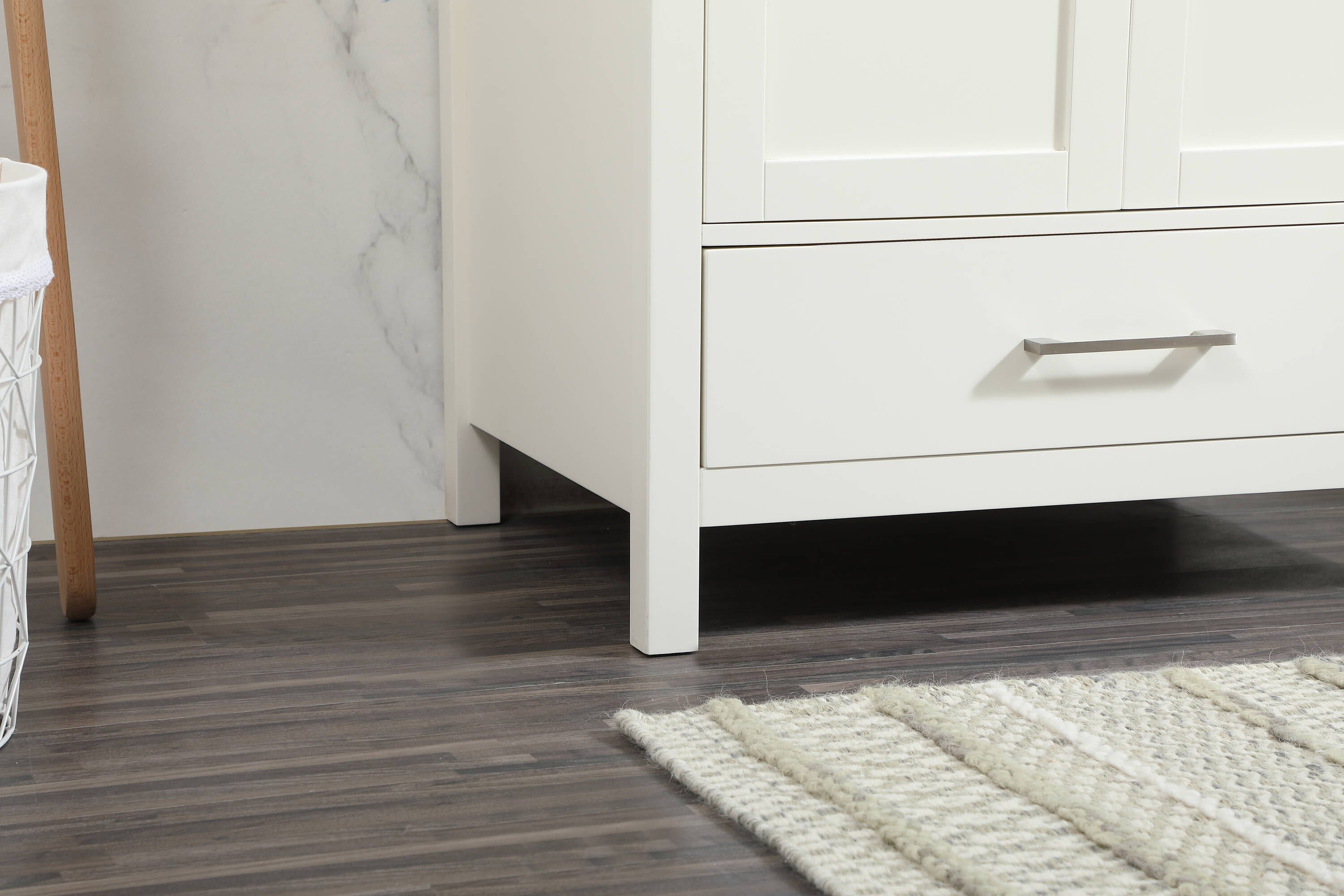 Irene 30" White MDF Single Bathroom Vanity with Quartz Top