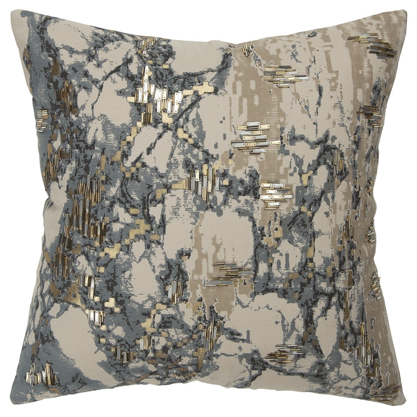 HomeRoots 4000403339 20-in x 20-in Taupe Square Indoor Decorative Pillow