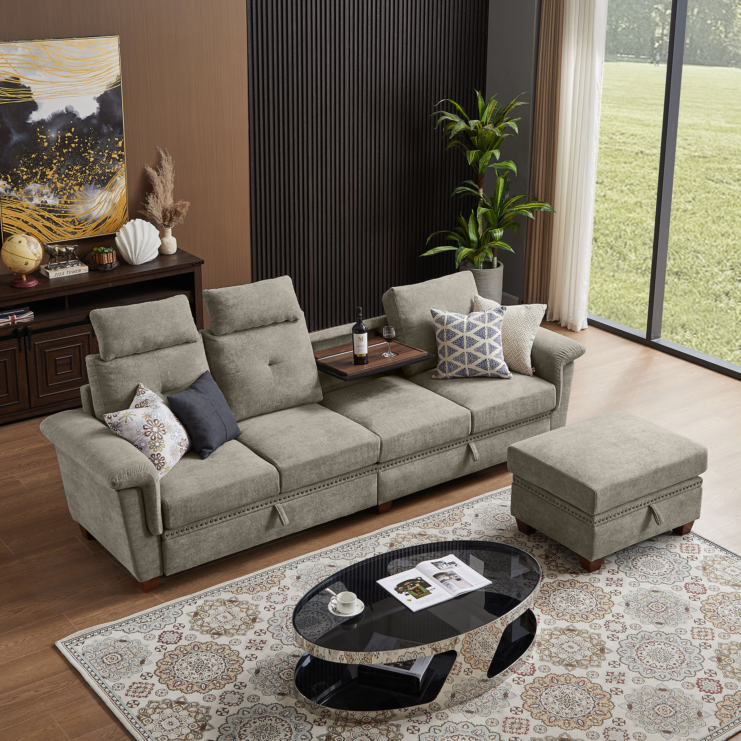 Modern deals beige sectional