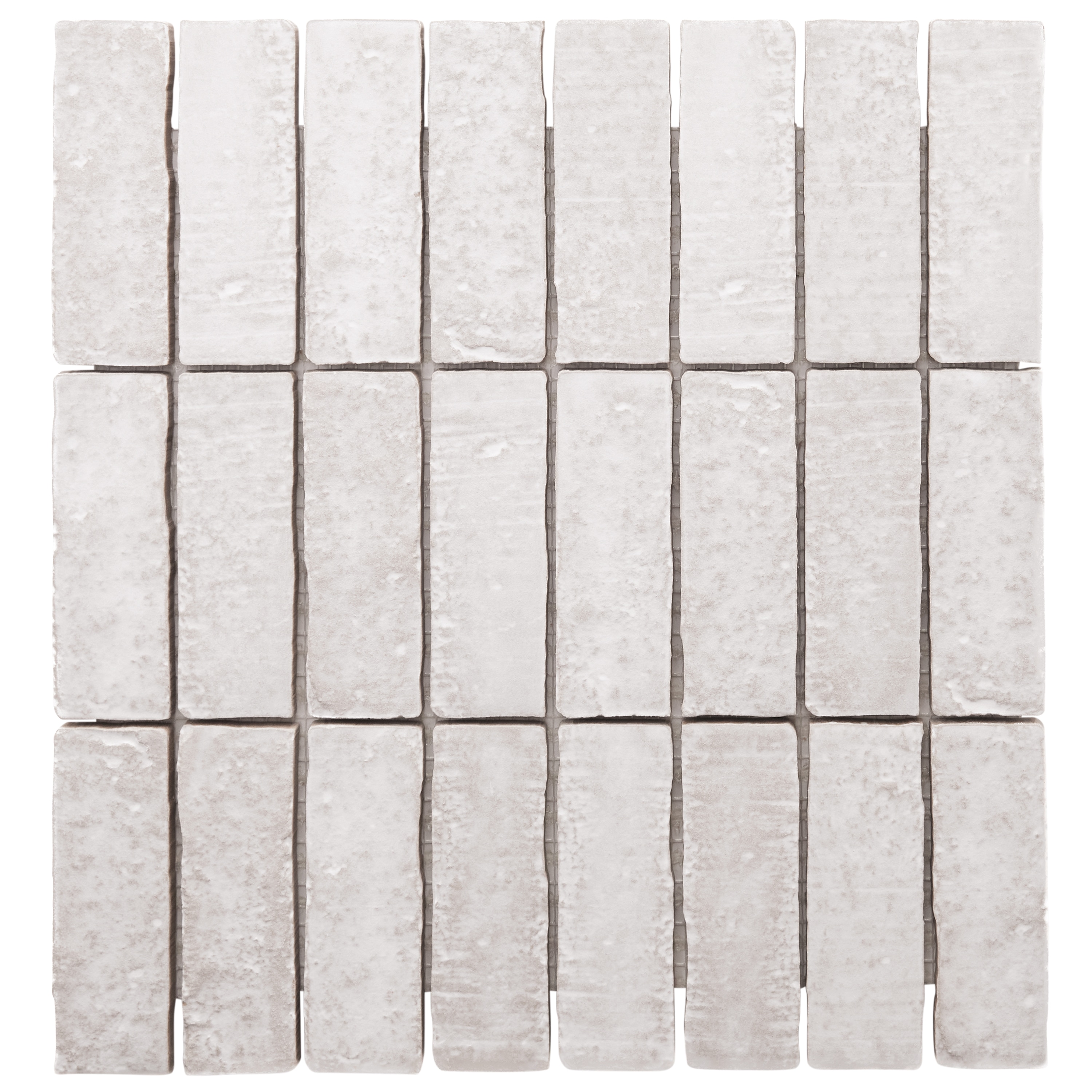 Artmore Tile Sample - Zerros Chalk White 4-in x 6-in Matte Porcelain Brick look Floor and Wall Tile