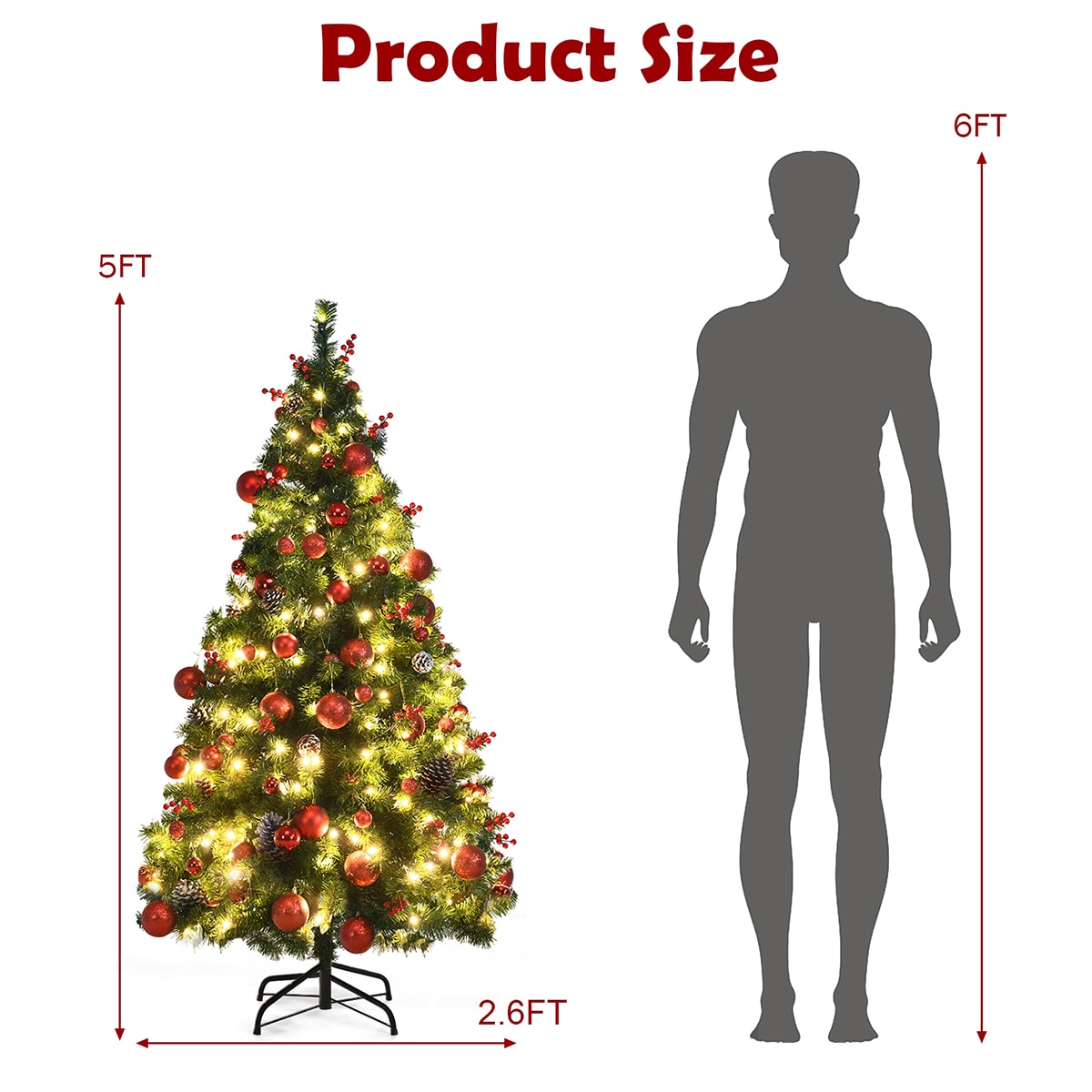 WELLFOR CM-HFY-23613US Artificial-Christmas-Trees - View #9