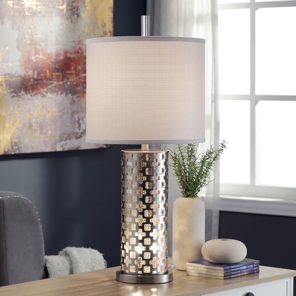 Stylecraft Home Collection 33-in Brushed Steel 4-way Table Lamp With 