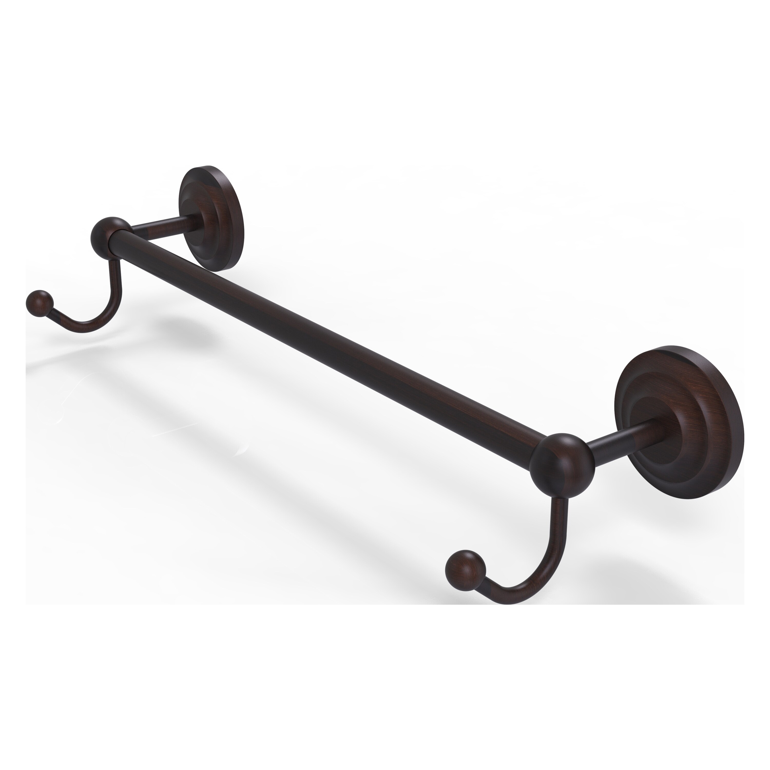 Allied Brass PQN-41-30-HK-VB Prestige Que New 30-in Venetian Bronze Wall mount Single Towel Bar