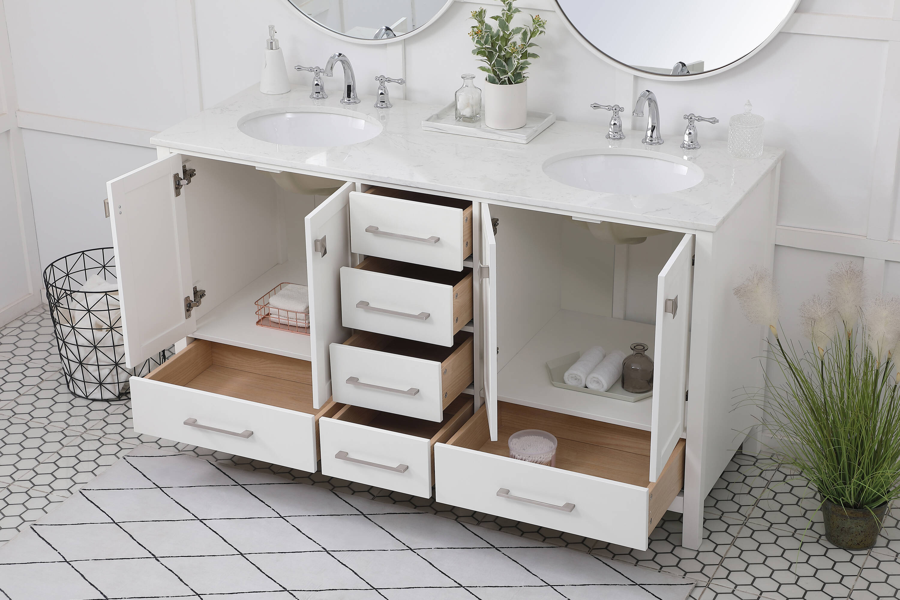 Elegant Decor HF56580DWH Bath-Vanity-Combo - View #6