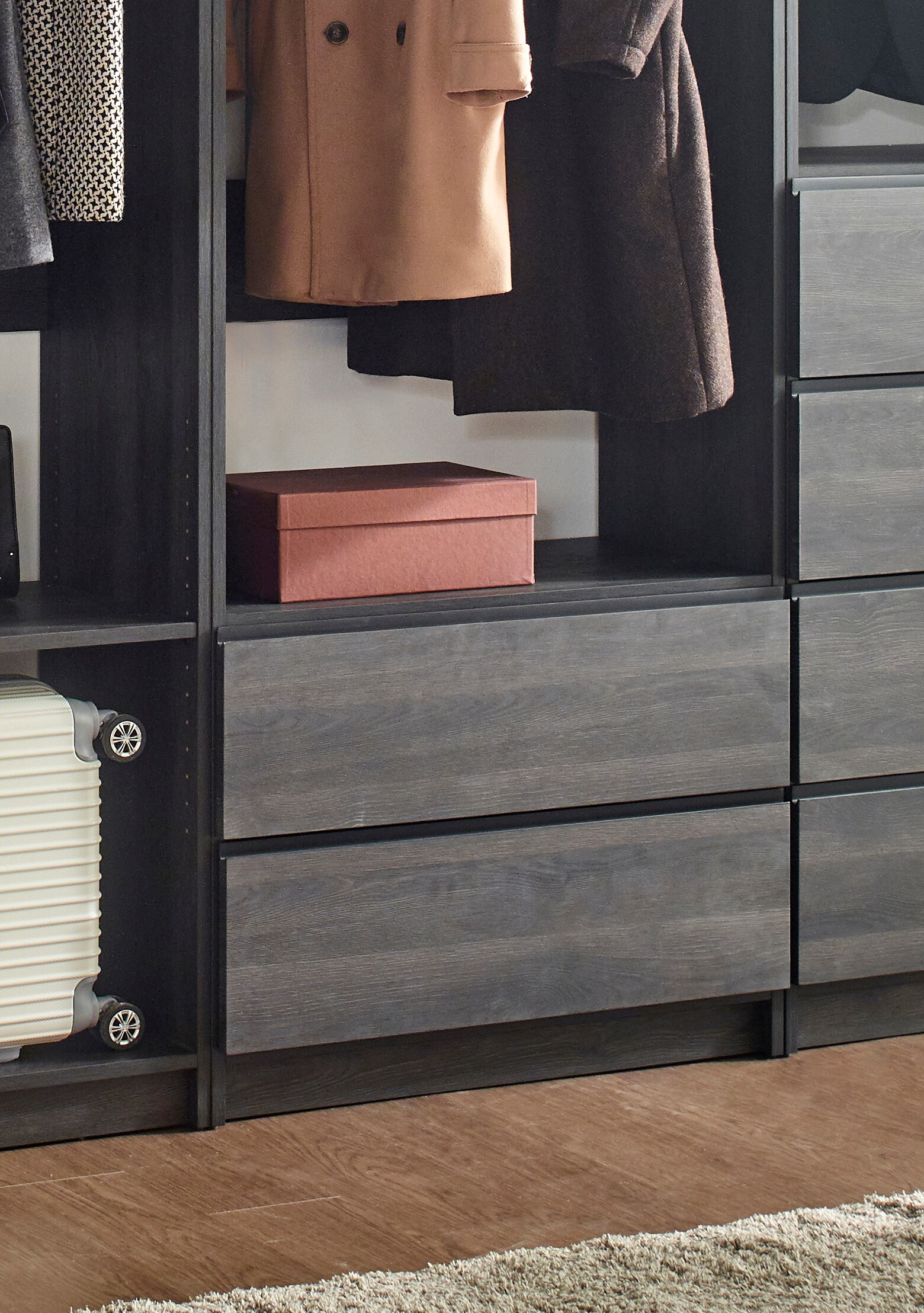Klair Living PROSPER-ABCD BLK Wood-Closet-Kits - View #7