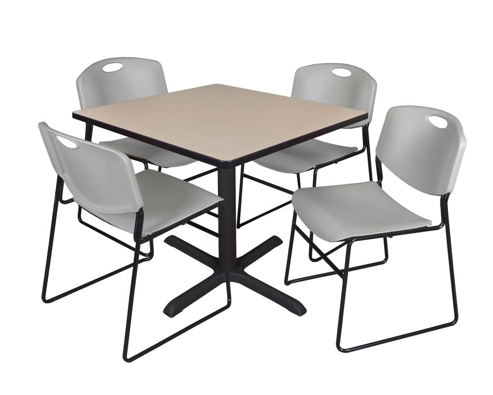 Regency TB4242BE44GY Breakroom Off-white 4-Person Training Table (42-in W x 29-in H)