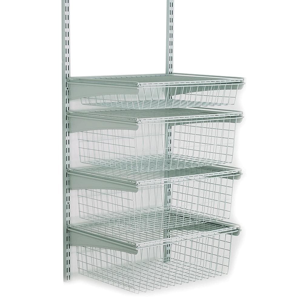 ClosetMaid ShelfTrack Pantry 4-ft to 4-ft x 16.75-in White Wire Closet Kit | 10000-02584