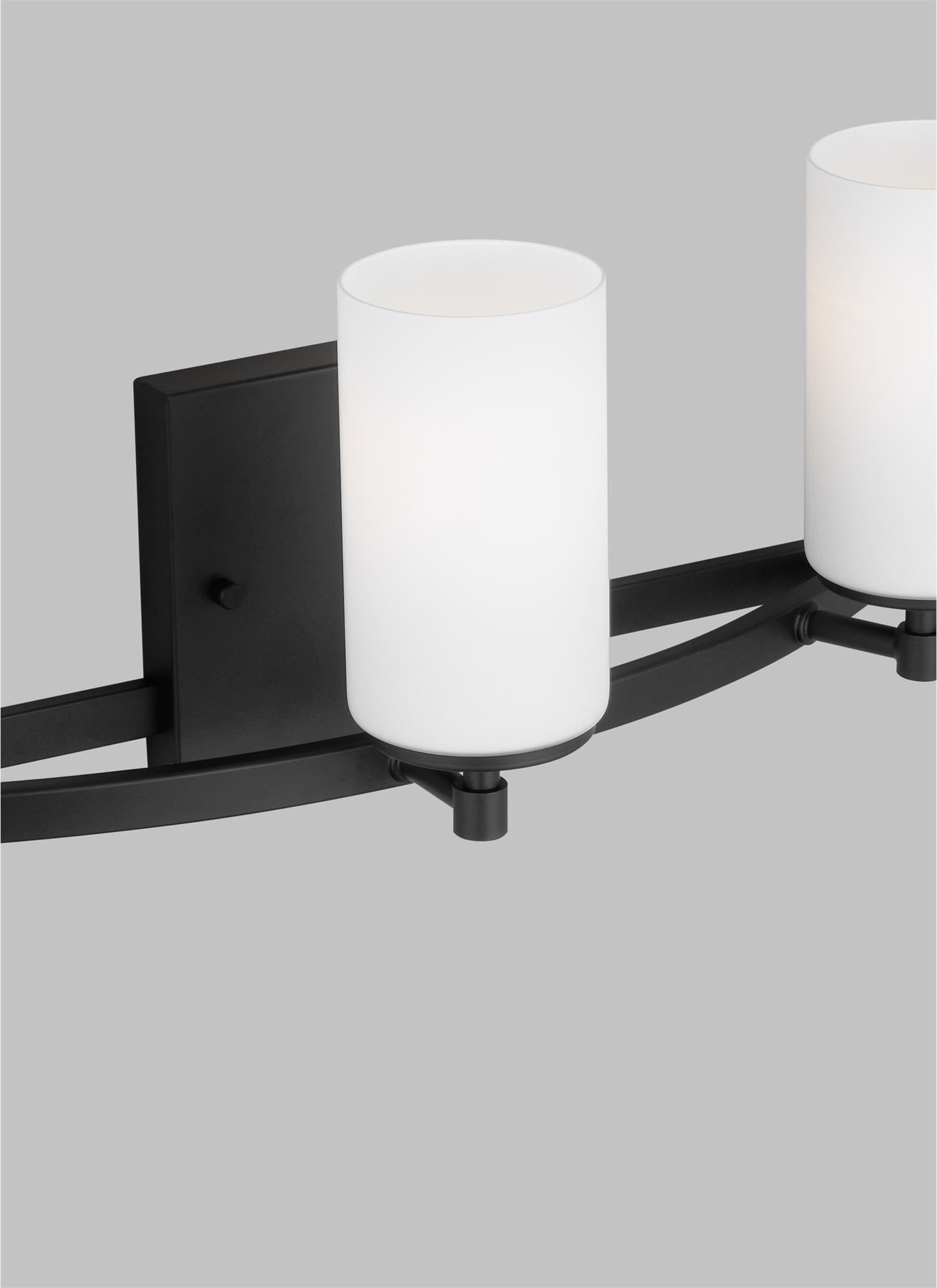 Alturas Midnight Black 3-Light LED Bath Fixture with Etched Glass