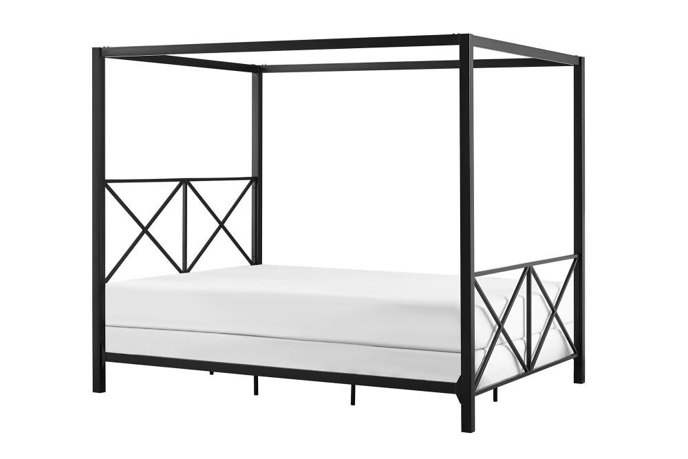 DHP Modern Metal Canopy Platform Bed Frame, Full, Black 