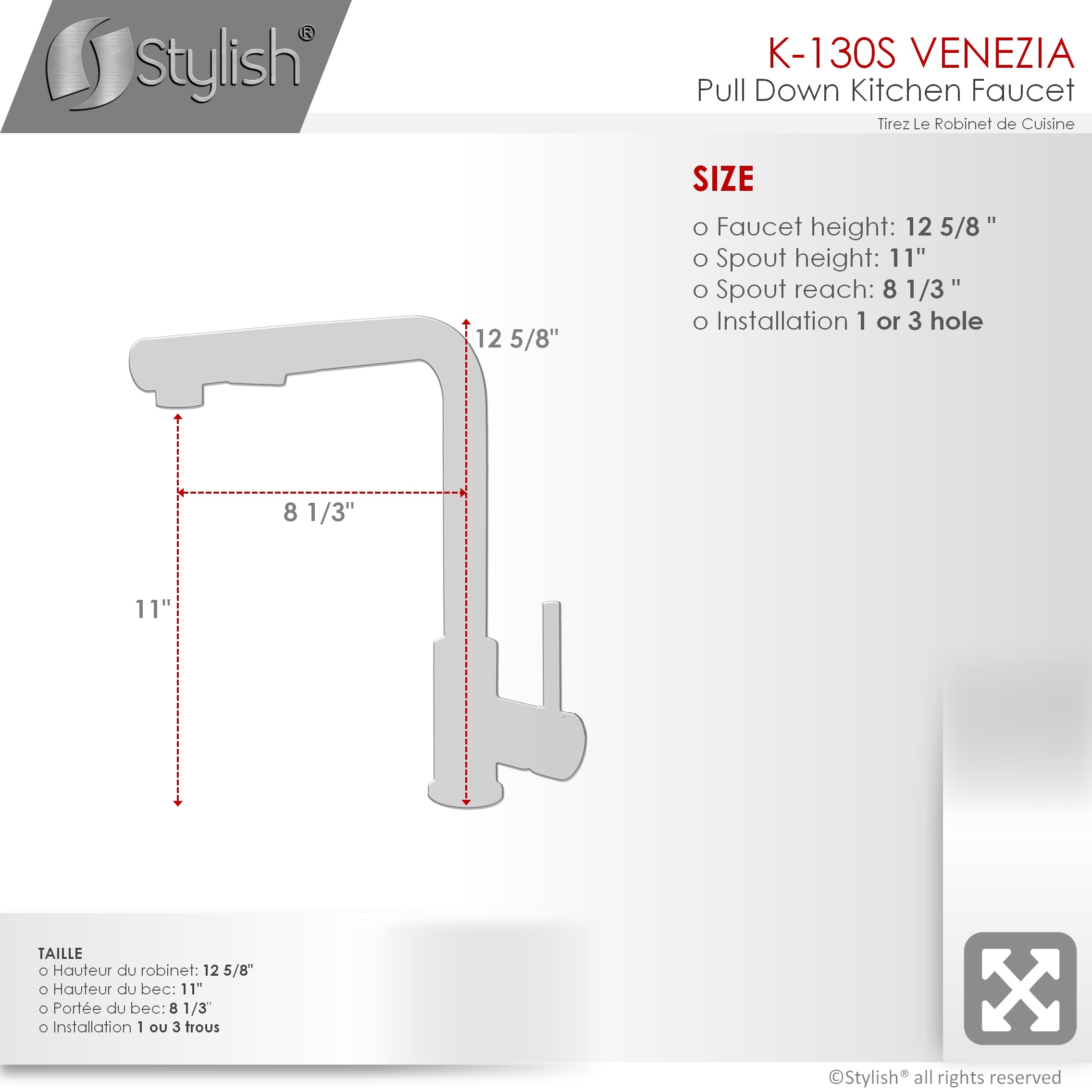 Stylish K-130S Kitchen-Faucets - View #10