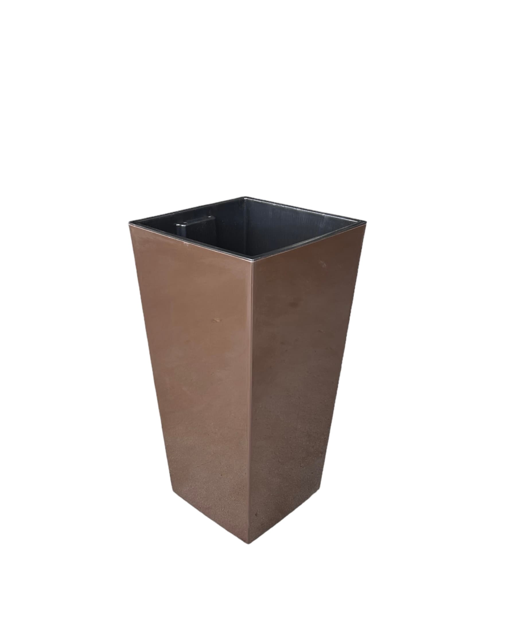 Color and Sabor Mediterano FL30083 11.8-in W x 22.4-in H x Brown Plastic Indoor/Outdoor Planter