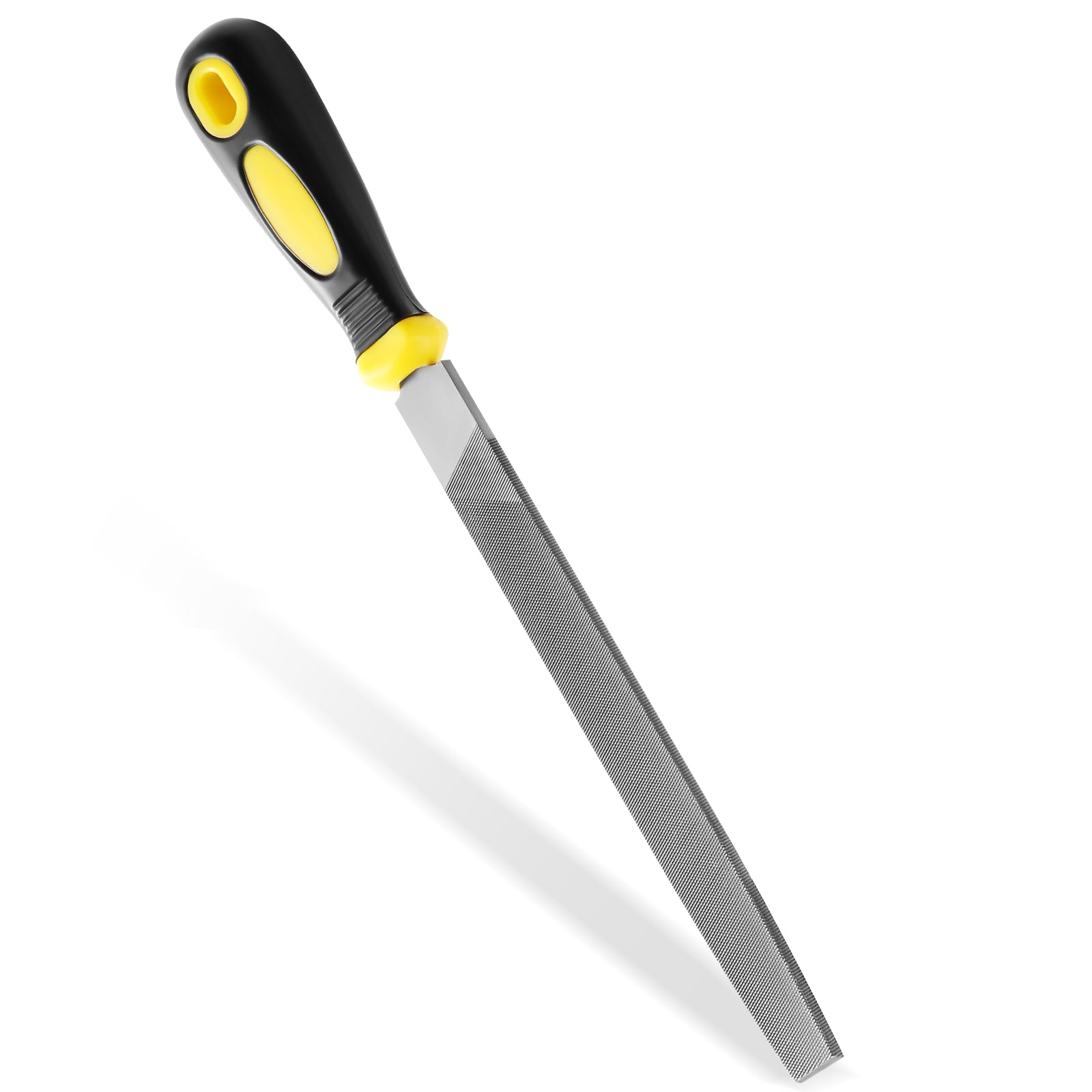 Linder Group Inc 8 Inch Flat Hand Metal File Bastard Cut High Carbon Steel Durable Precision Teeth Ergonomic Nonslip Handle For Metal Wood Stone Plastic #L3DV3HUU