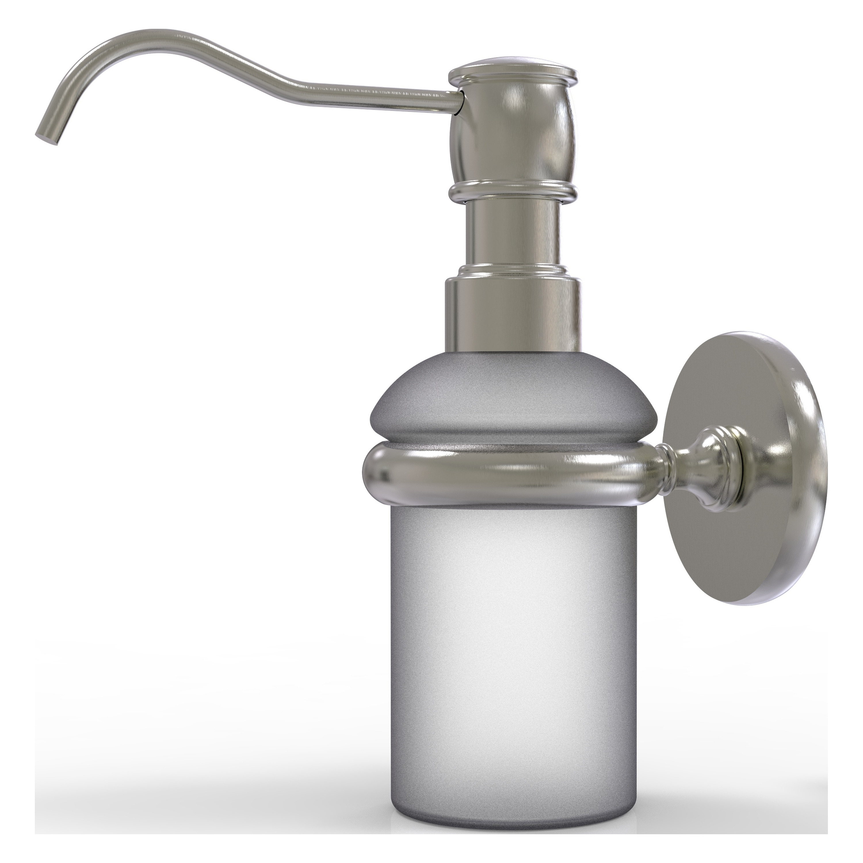 Allied Brass P1060-SN Prestige Skyline Satin Nickel 5-oz. Capacity Wall-mount Soap and Lotion Dispenser