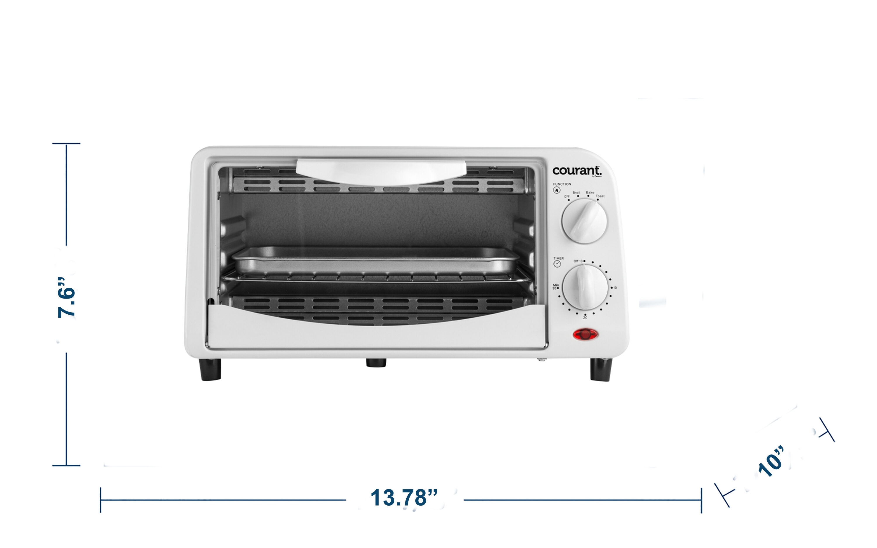 Courant 6-Slice Gray/Silver Convection Toaster Oven (1500-Watt) in the Toaster  Ovens department at