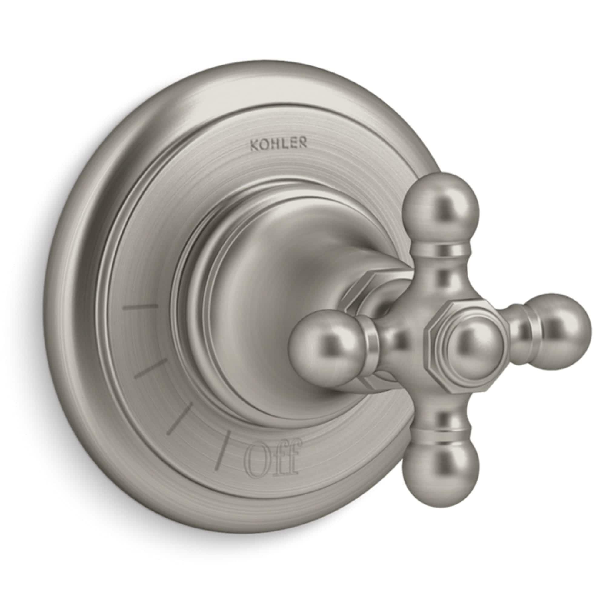 KOHLER K-T72771-3-BN Vibrant Brushed Nickel Cross Shower Faucet Handle