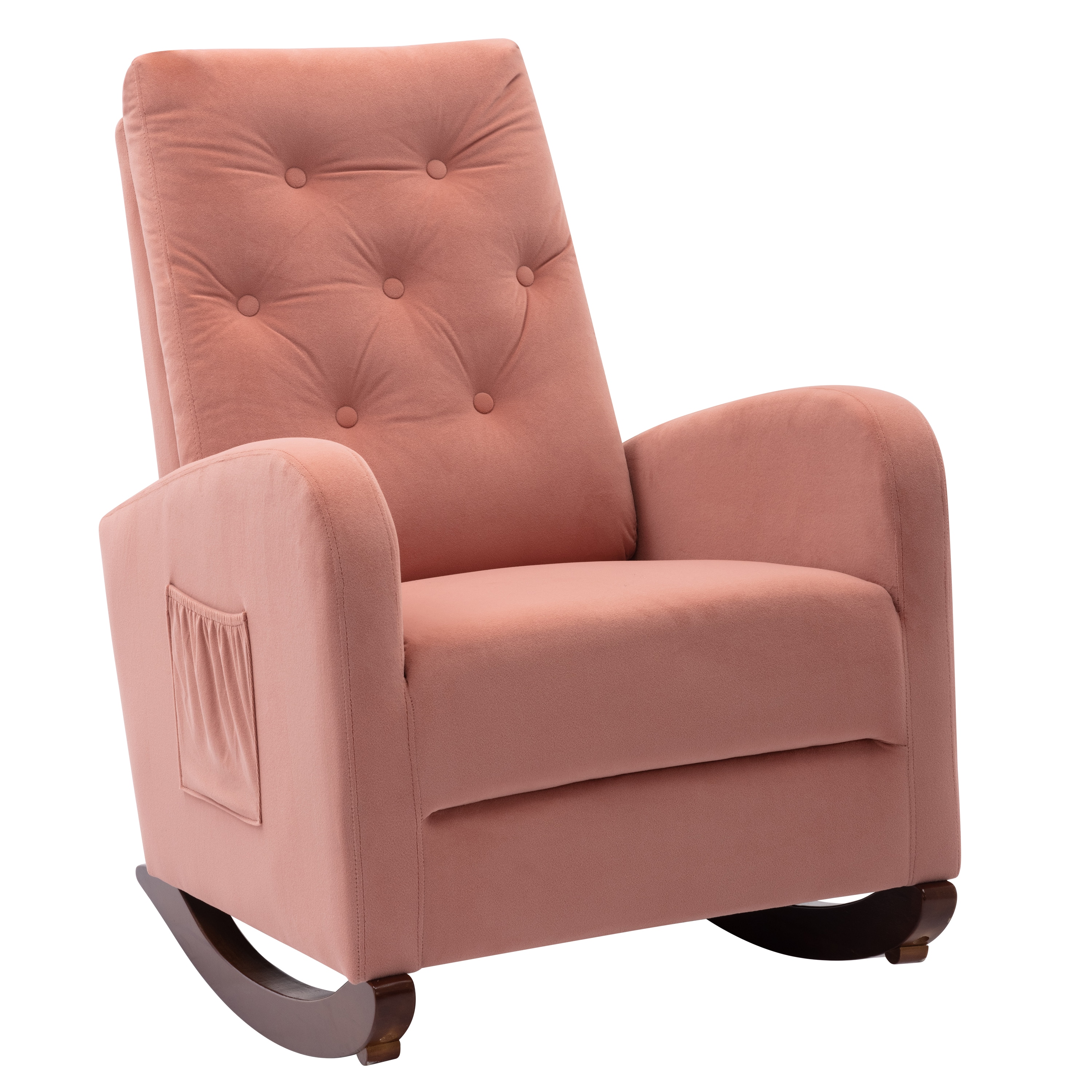 pink swivel rocking chair