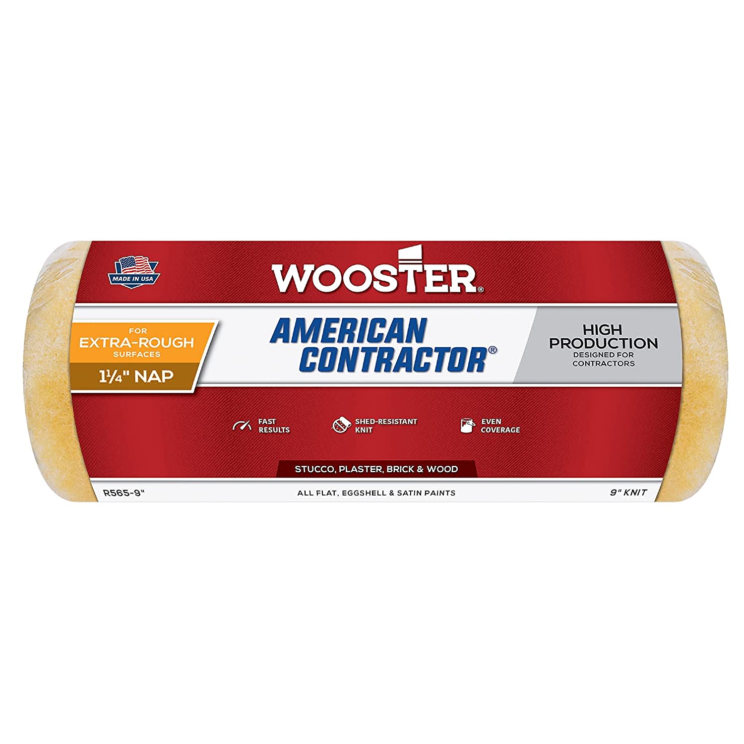 Wooster R565-9 Genuine 9in American Contractor 1¼in Nap Roller Cover - R565-9