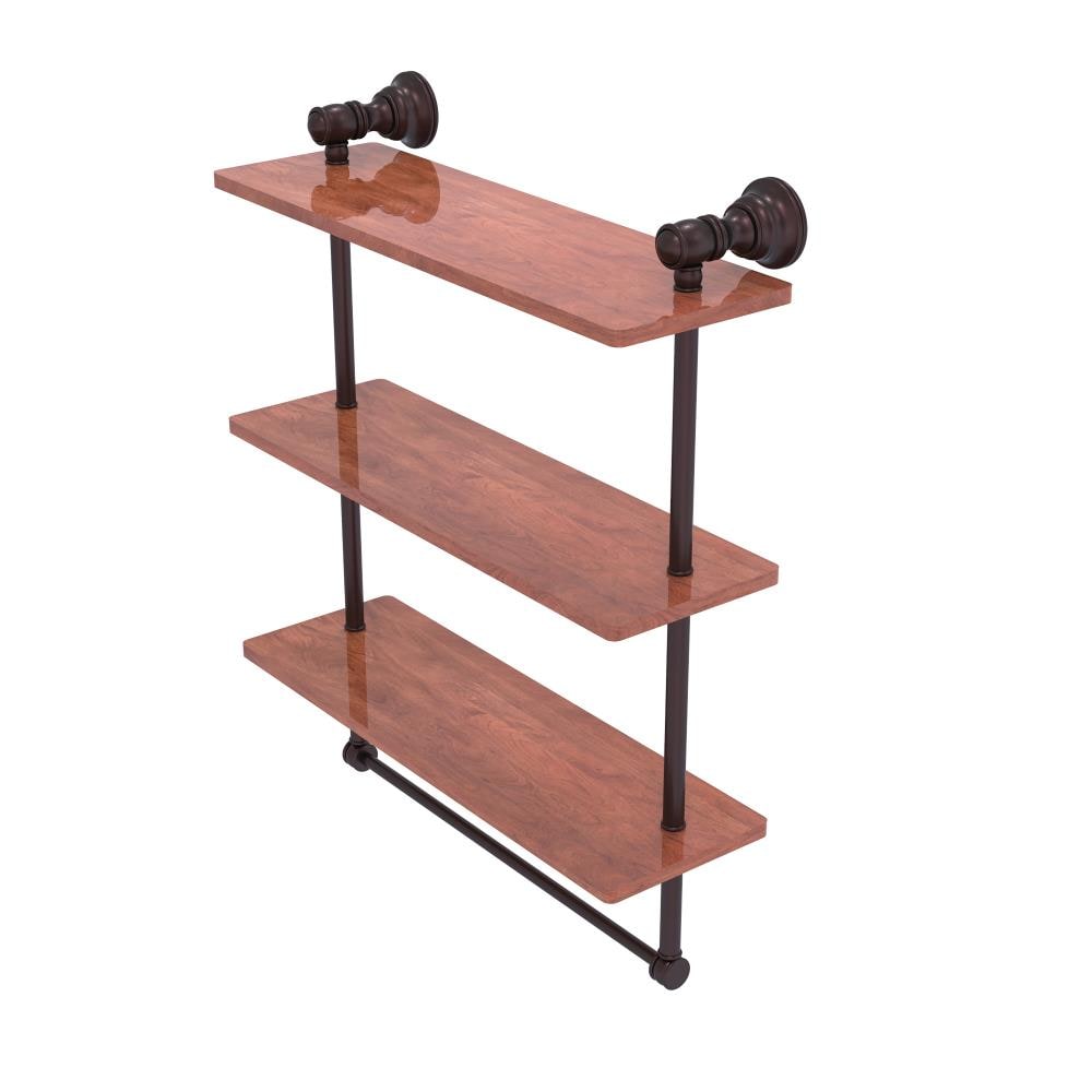 Allied Brass CL-5-16TB-IRW-ABZ Carolina Antique Bronze 3 -Tier Wall mount Bathroom Shelf ( 16-in x 19.7-in x 5-in )