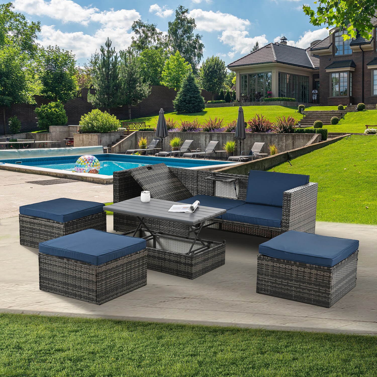 SINOFURN SYB840022BK Patio-Conversation-Sets - View #4