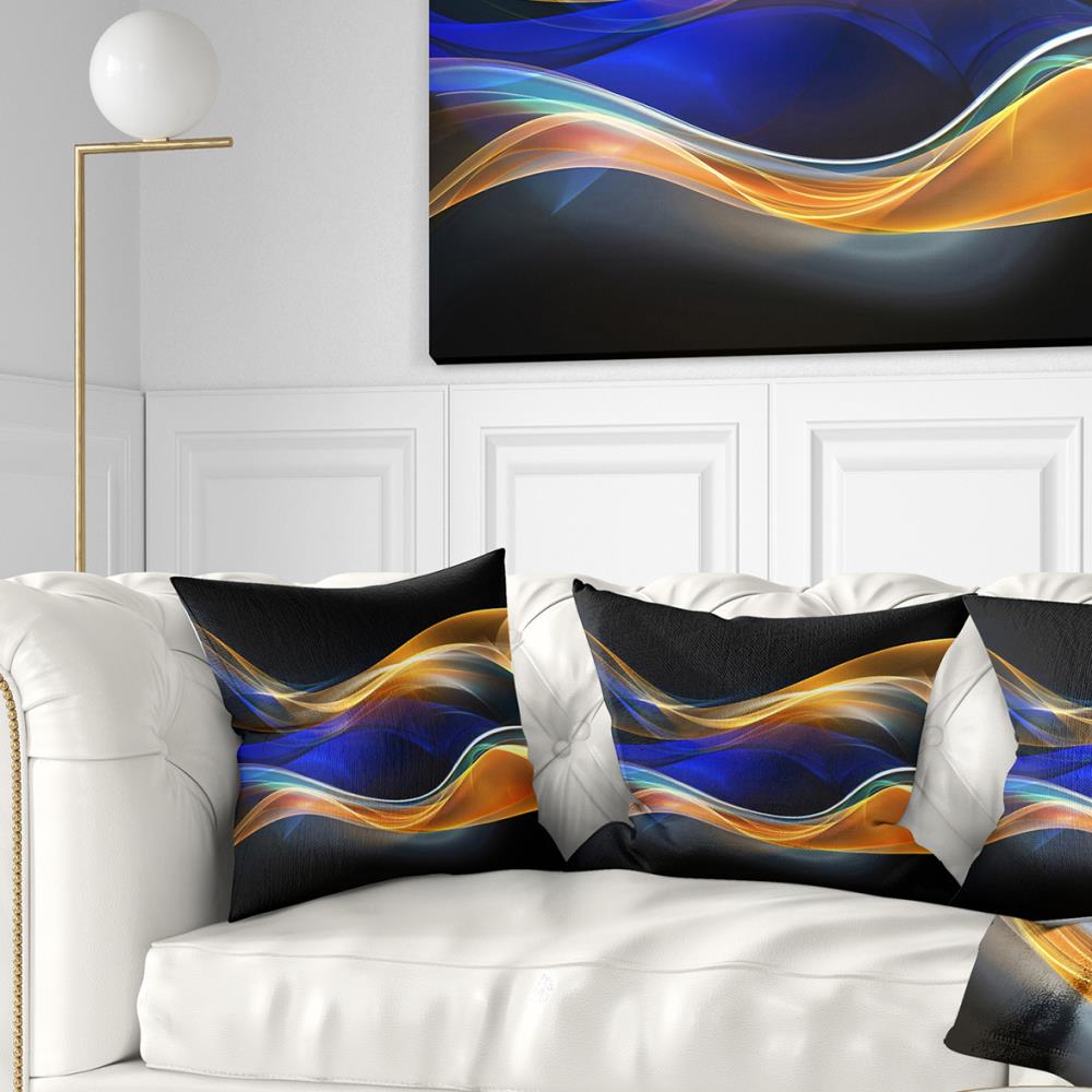 Designart CU8219-18-18 18-in x 18-in Blue Indoor Decorative Pillow