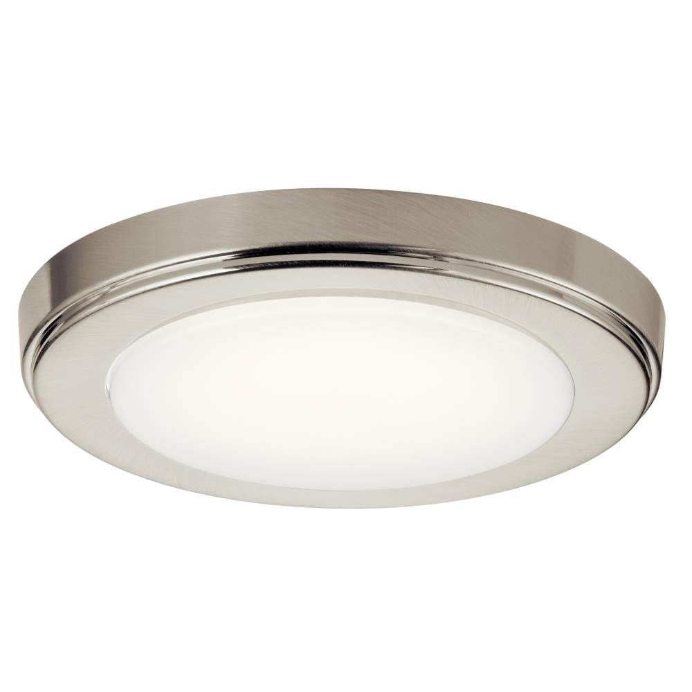 Kichler 44244NILED40 Zeo 1-Light 7-in Brushed Nickel LED Flush Mount Light ENERGY STAR
