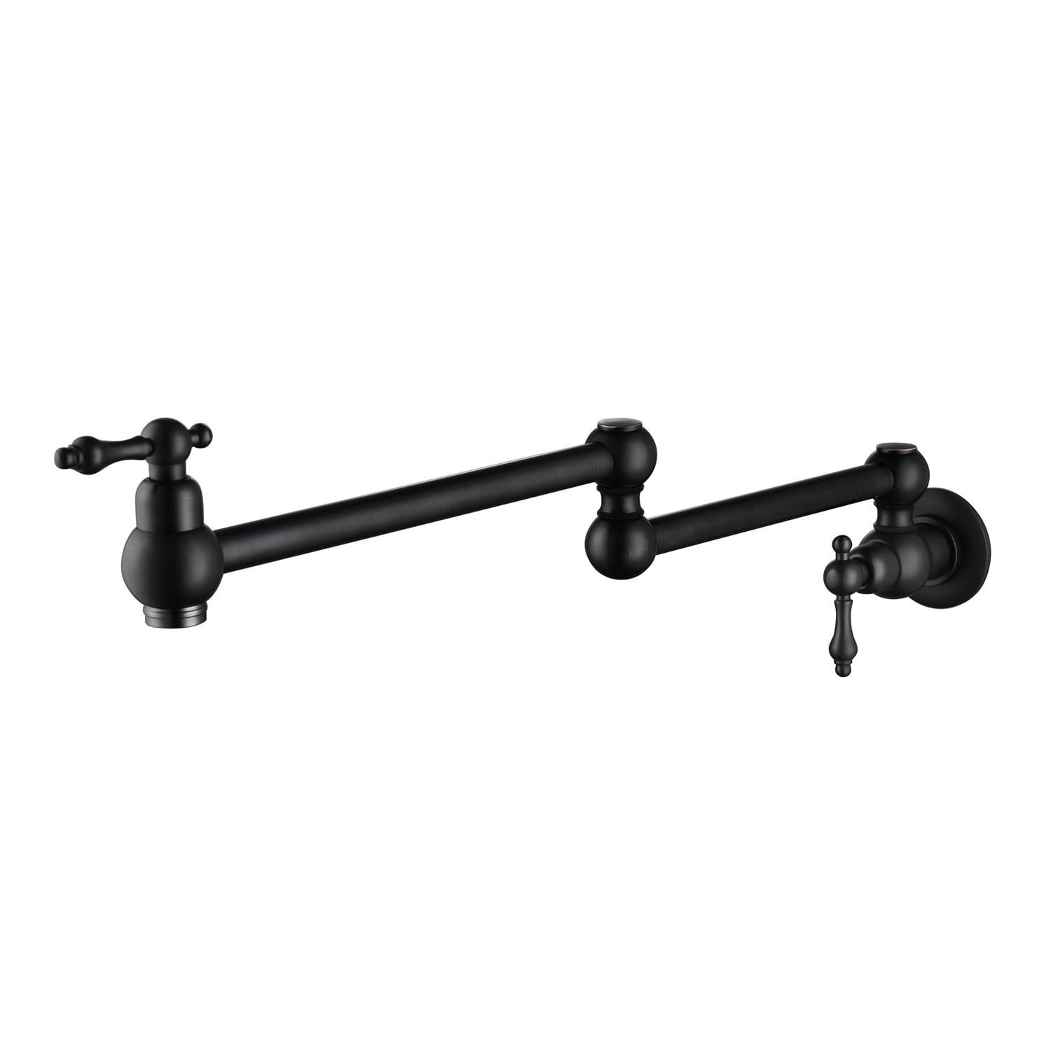 Flynama XY-QY-2269B Matte black Single Handle Wall-mount Pot Filler Kitchen Faucet with Sprayer