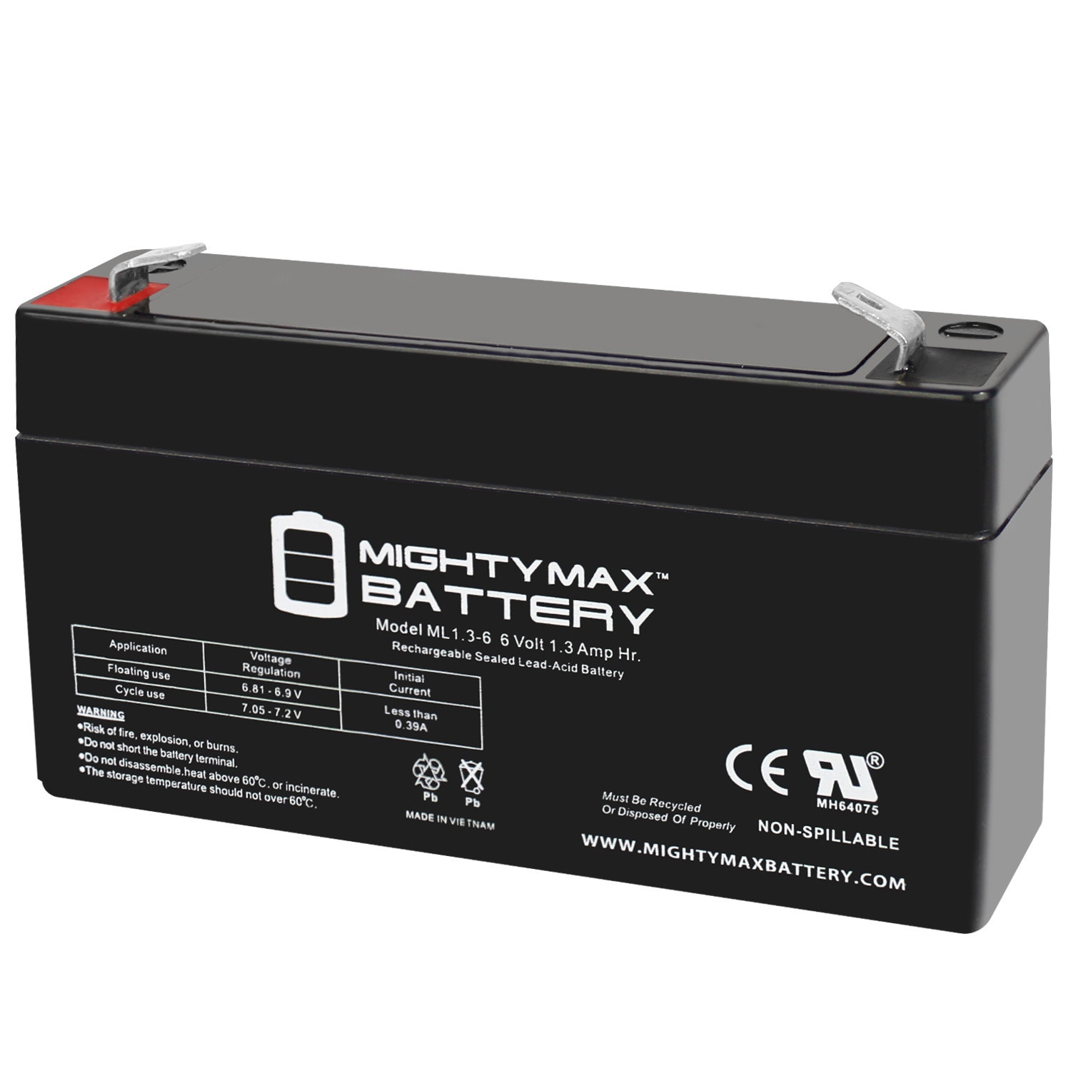 Mighty Max Battery BACKUP for LEOCH 6V1.3AH 6V1.4AH 6V1.2AH LP6-1 ...