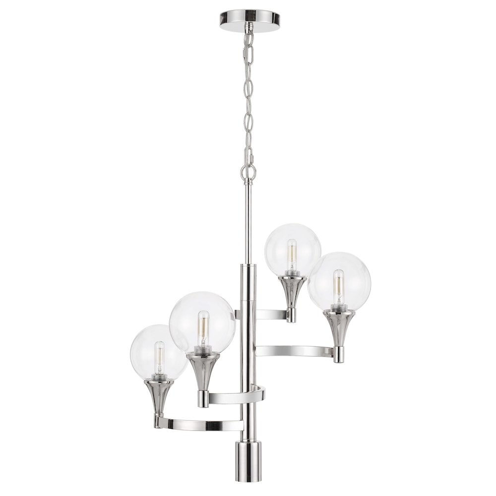 Cal Lighting Milbank 4 Light Small Chandelier by Cal - FX-3759-4