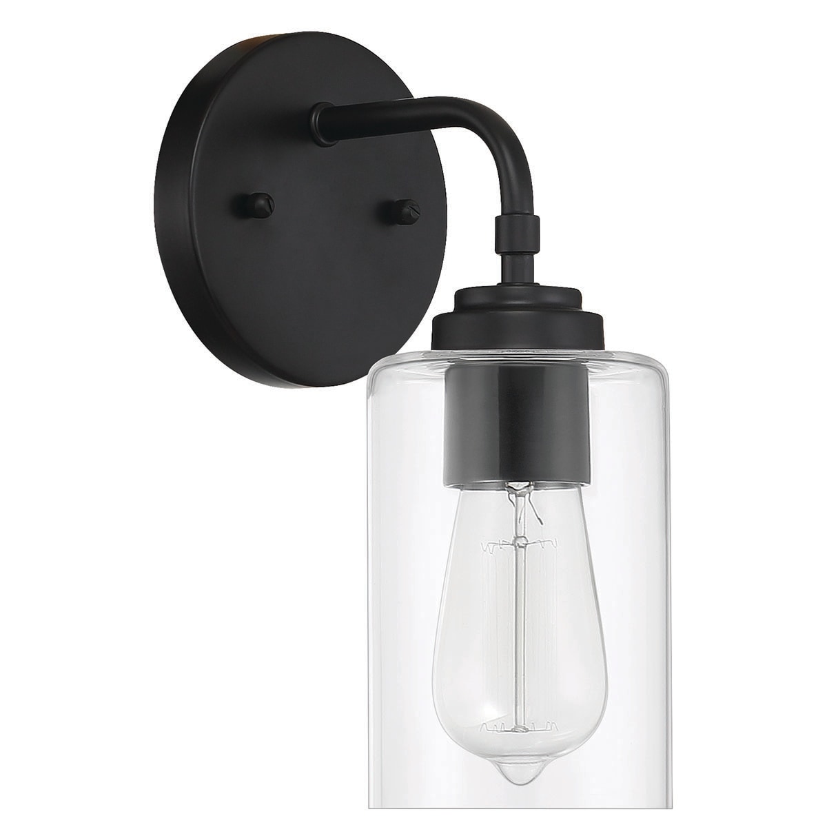 Craftmade 56001-FB Stowe 5-in 1 -Light Matte Black Transitional Vanity light