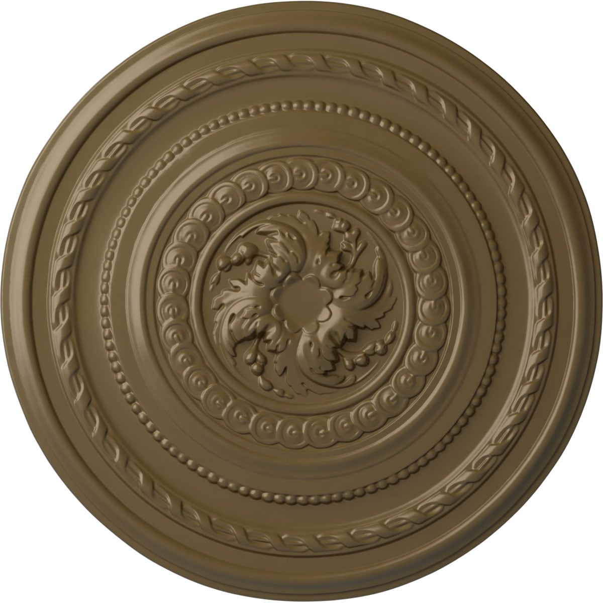 Ekena Millwork CM26PEMMF Pearl 26.25-in W x 26.25-in L Painted Mississippi Mud Polyurethane Whole Ceiling Medallion