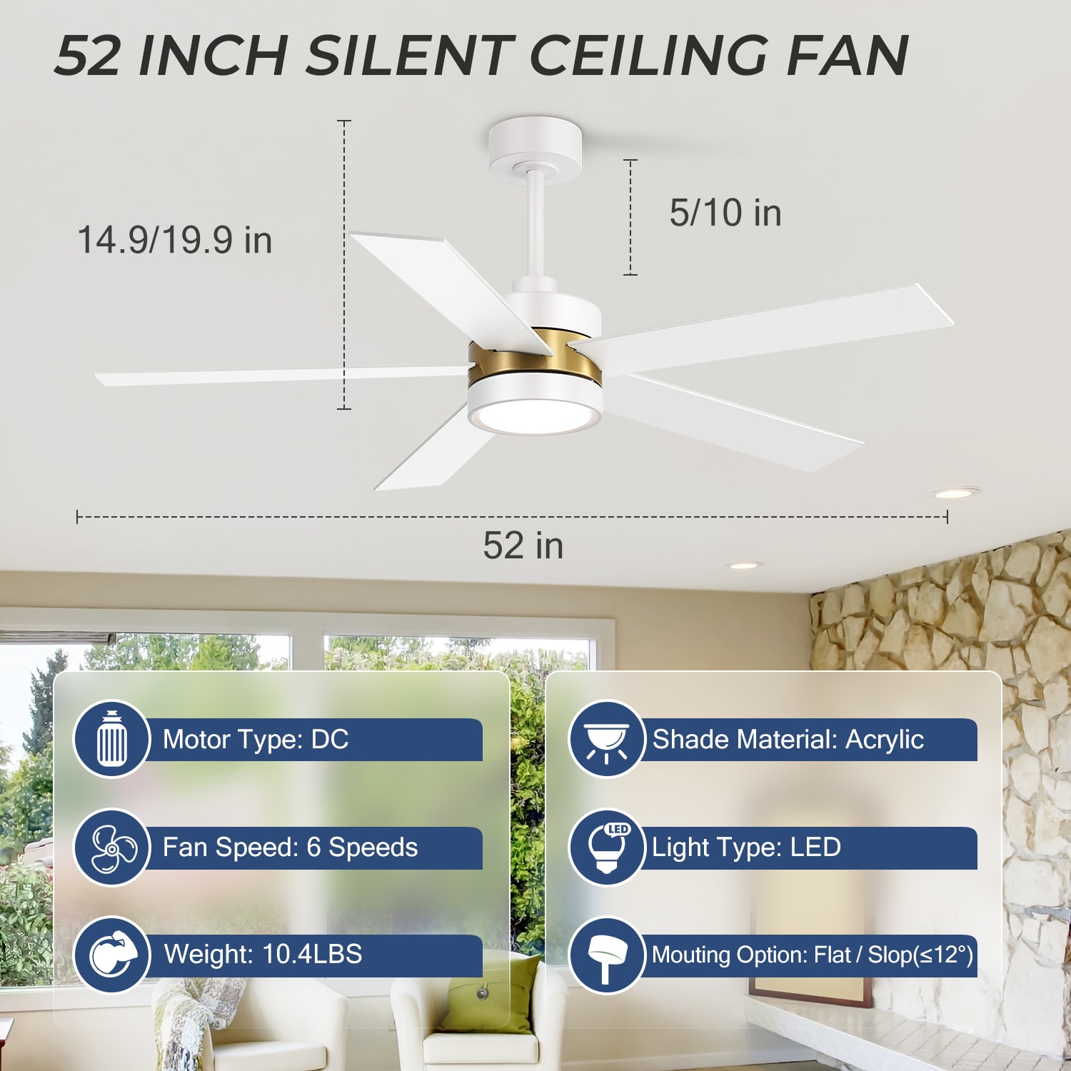 Breezary 32006-GW Ceiling-Fans - View #10