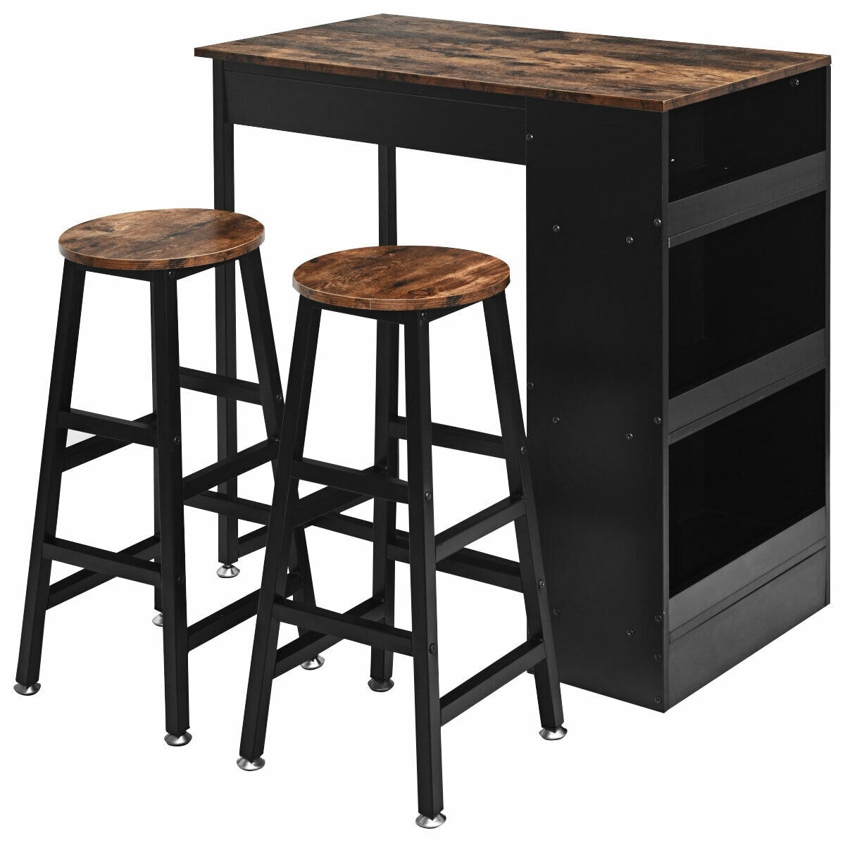 CASAINC WF-HYSN-64298BN Dining room-Set Black Contemporary/Modern Dining Room Set with Rectangular Table (Seats 220)