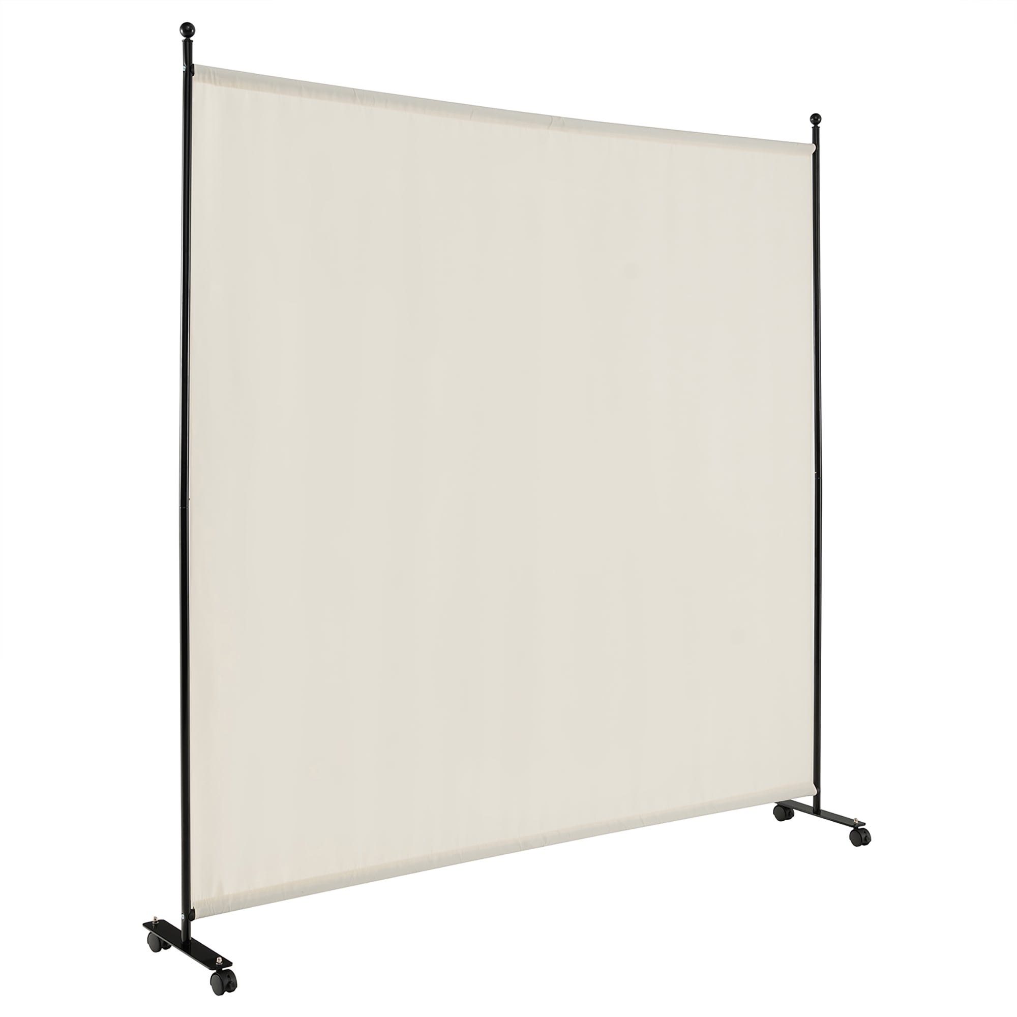 Goplus LWS00319 1 -Panel White Fabric Contemporary/Modern Style Room Divider