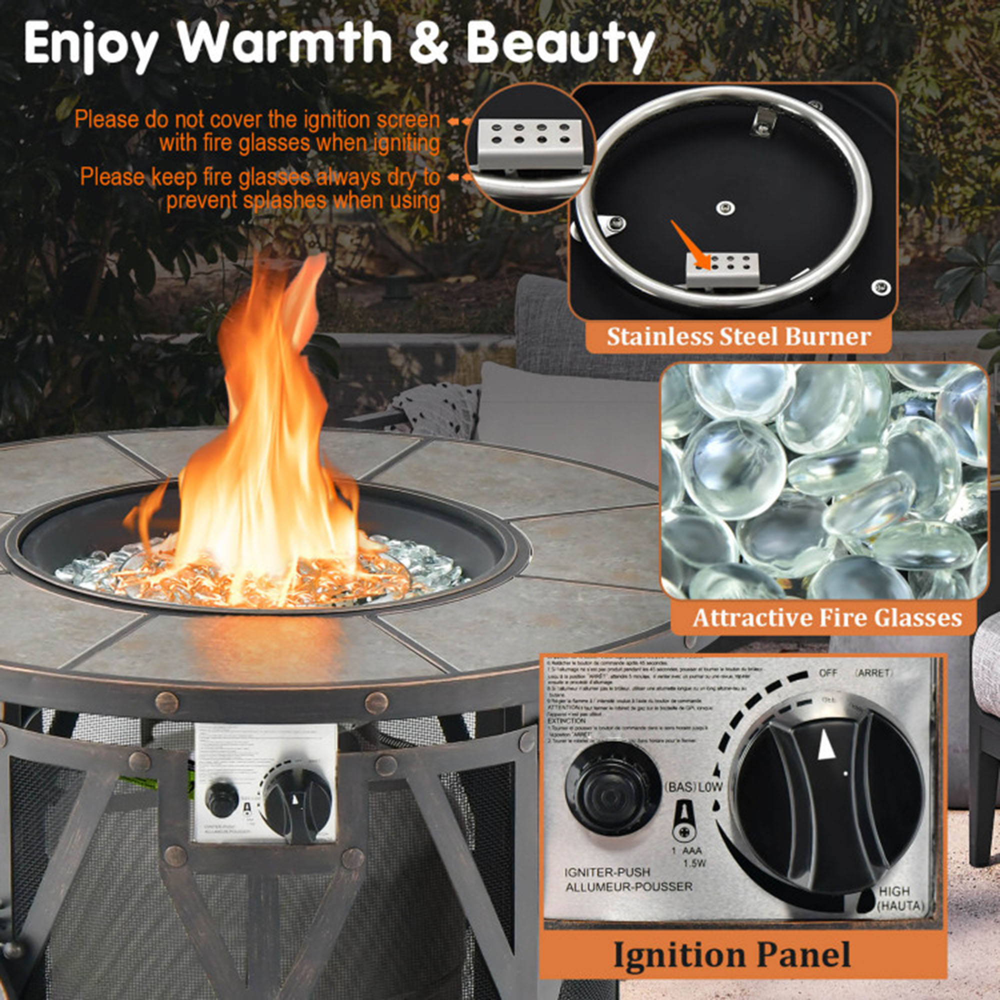 Clihome CL-NP10884 Outdoor-Gas-Firepits - View #4
