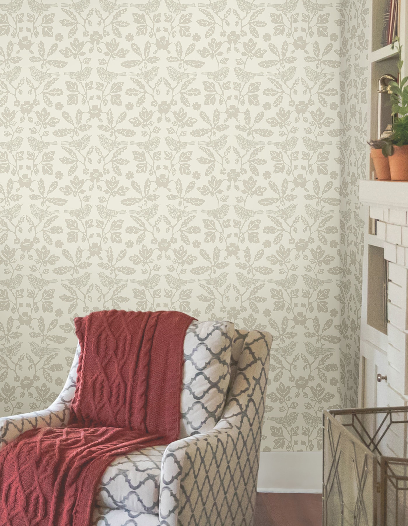 Wicker Beige Vinyl Peel and Stick Wallpaper