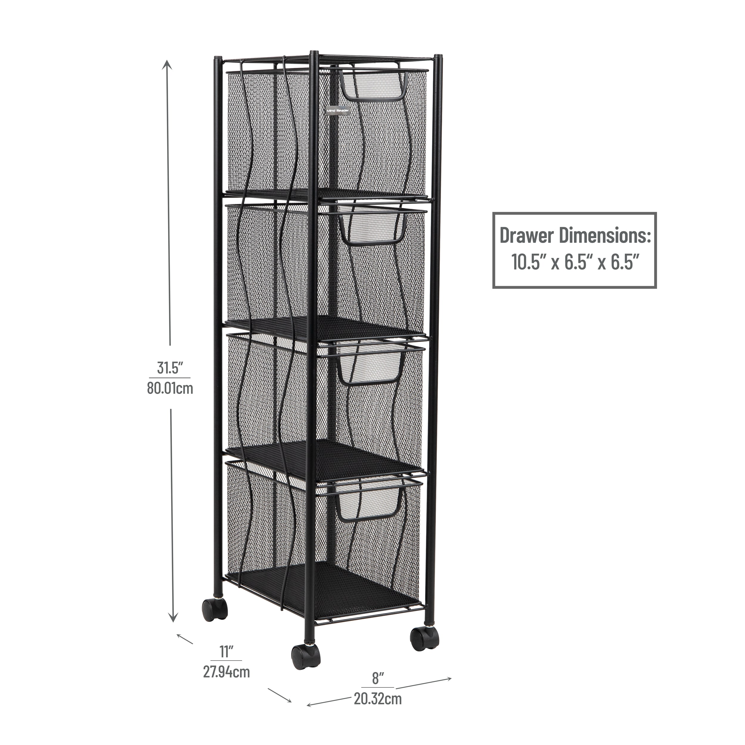 Mind Reader 4OPDR-BLK Office-Carts - View #3