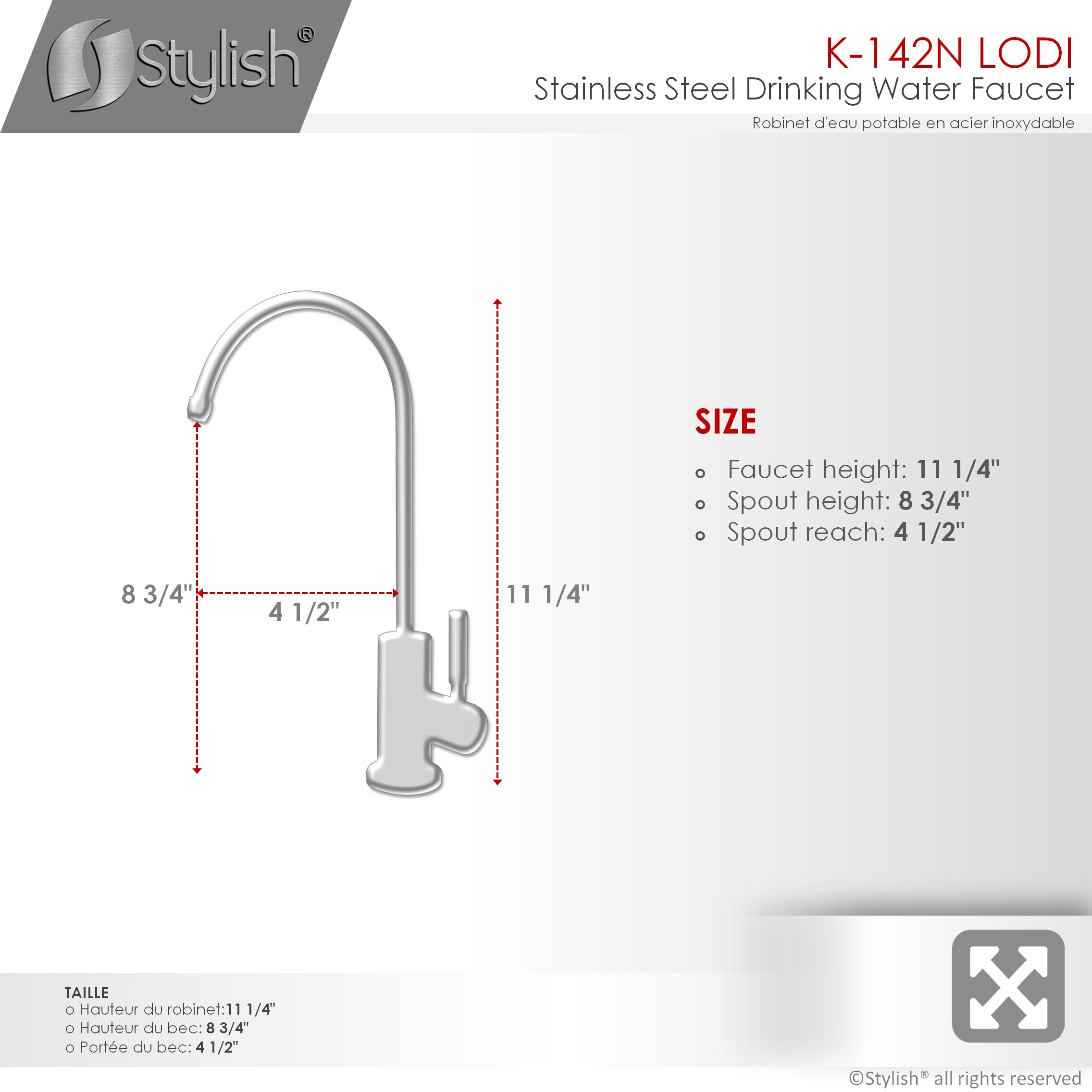 Stylish K131NK142N Kitchen-Faucets - View #5