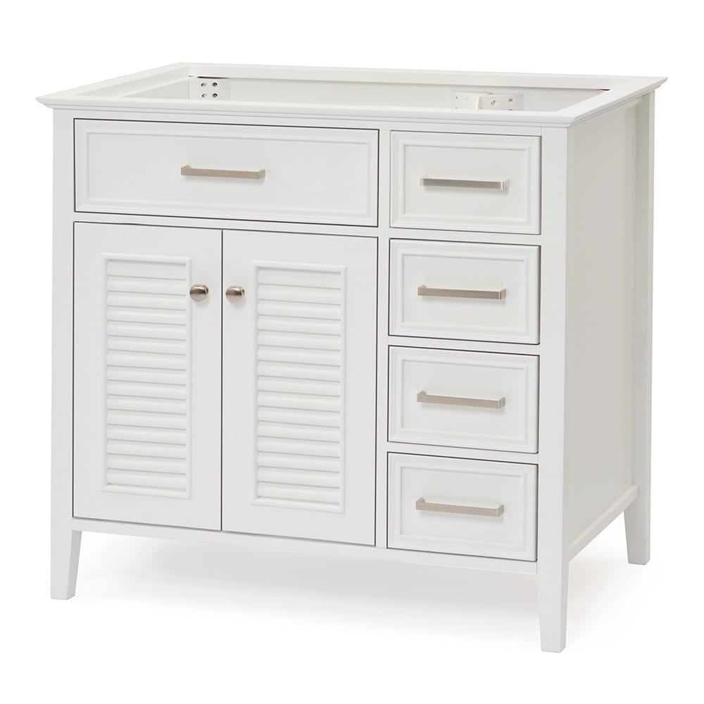 Kensington 36" White Freestanding Single Vanity Cabinet