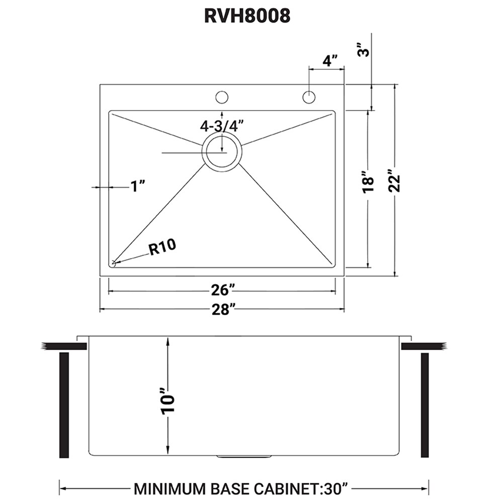 Ruvati RVH8008 Kitchen-Sinks - View #11