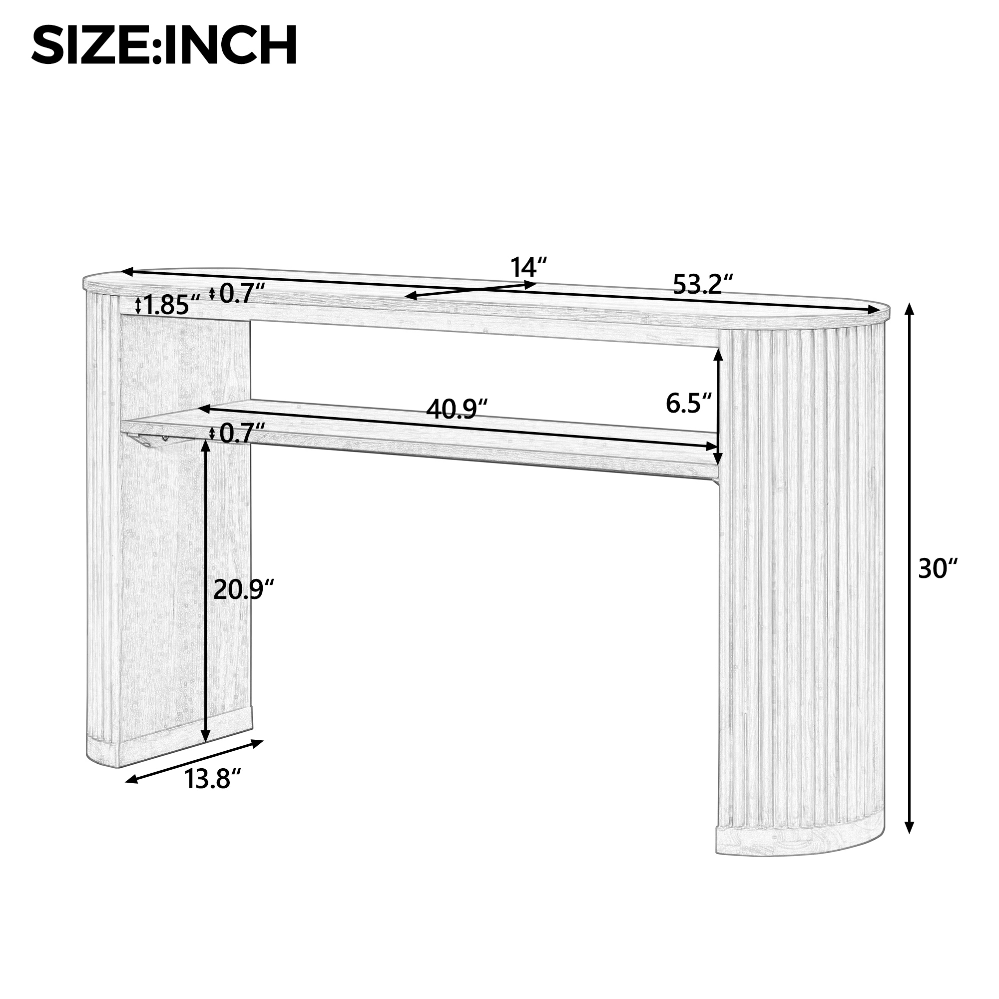 Tinyhomie LW-Y-OR-7799 Console-Sofa-Tables - View #3