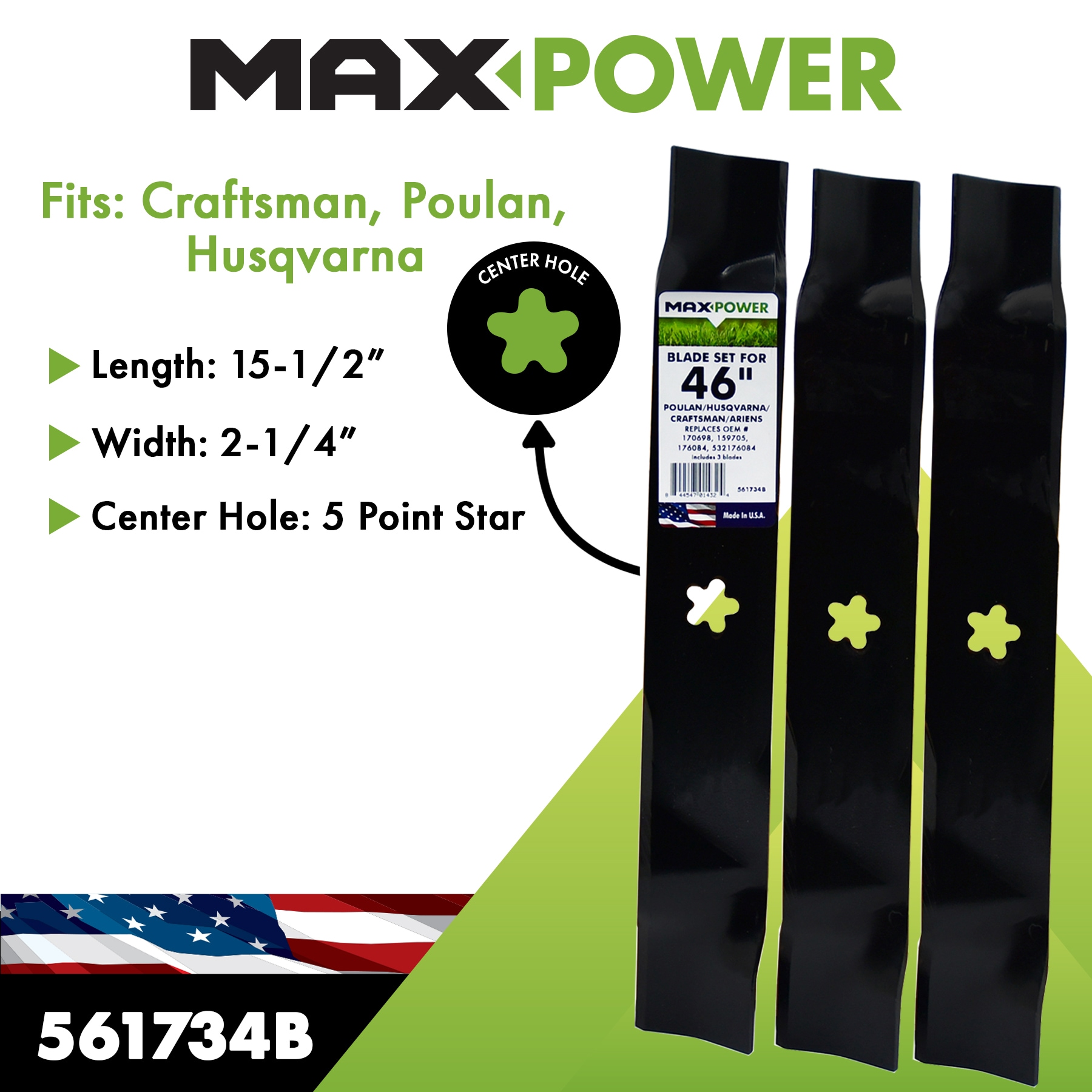 MaxPower 561734B Ope-Mower-Blades - View #2