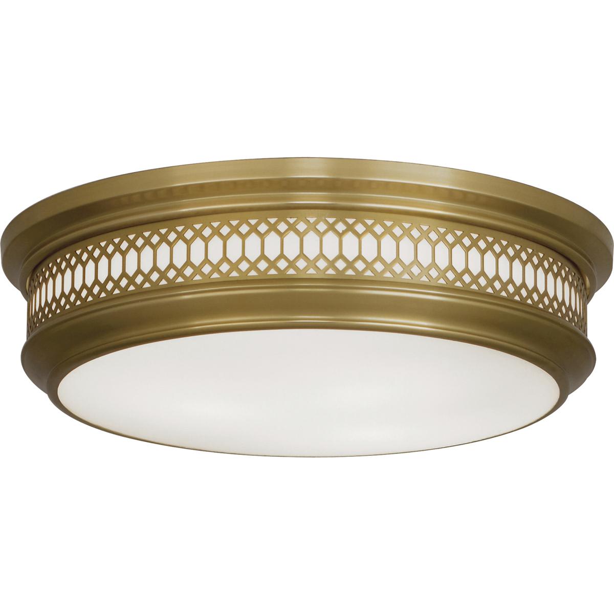 Robert Abbey Lighting Robert Abbey 307 Williamsburg Tucker 3 Light 1675 inch Antique Brass Flushmount Ceiling Light