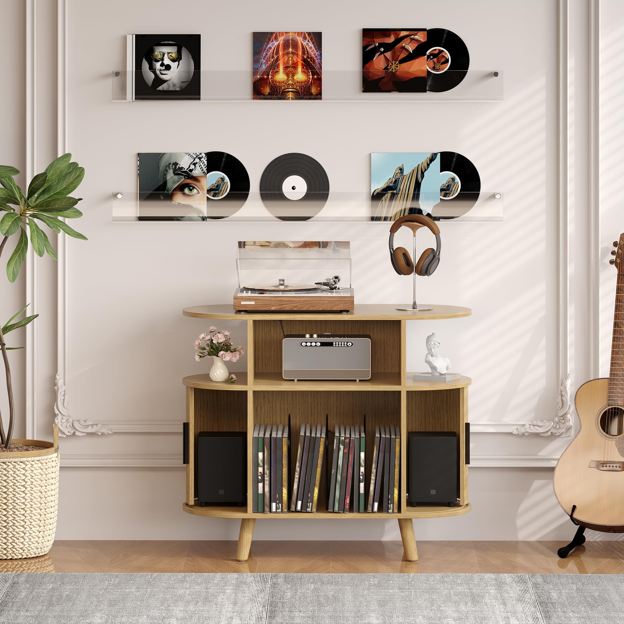 Crosley Furniture Sydney Record Storage Media Console in the Media