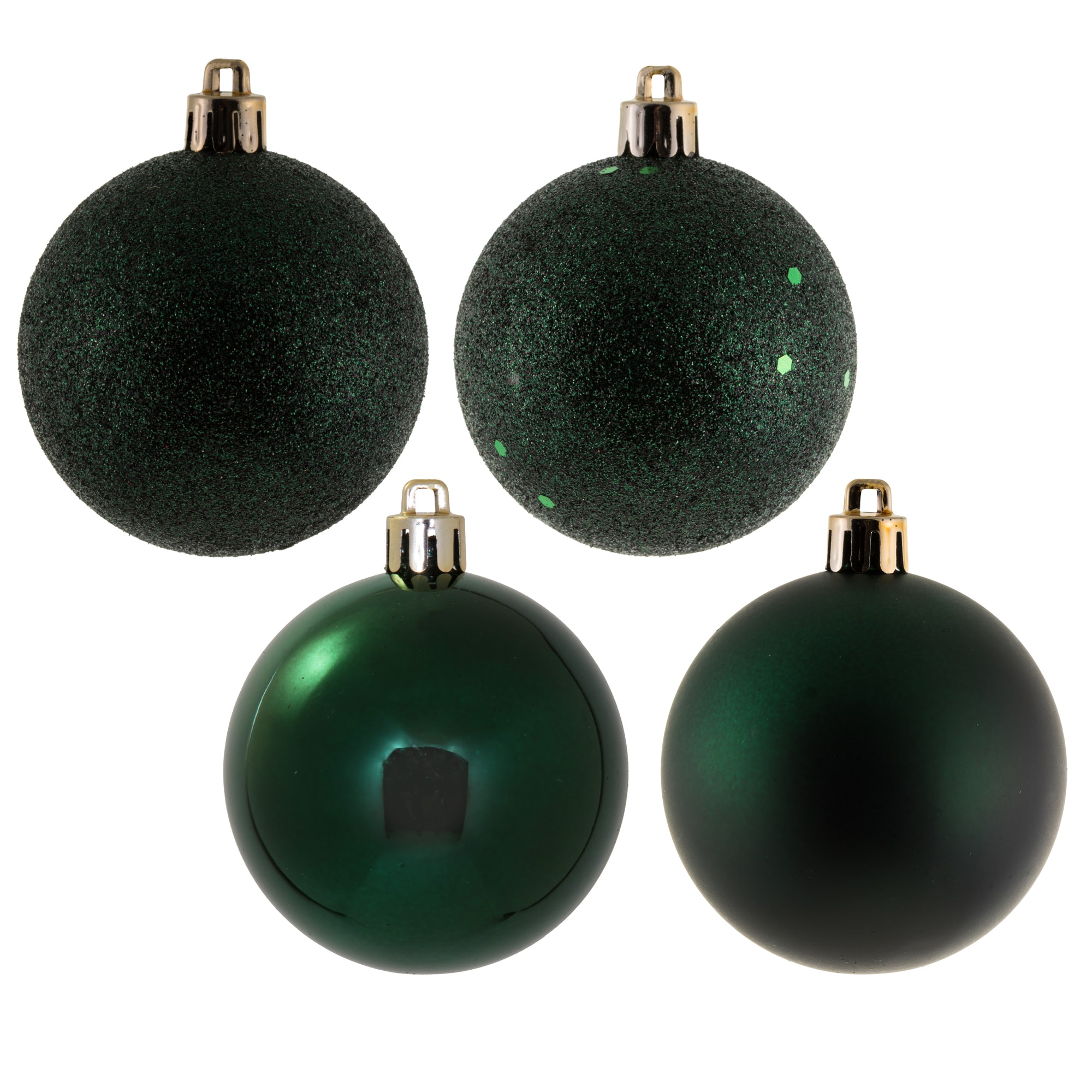 Vickerman N590774 20 -Pack Green Ball Standard Indoor Ornament set Shatterproof
