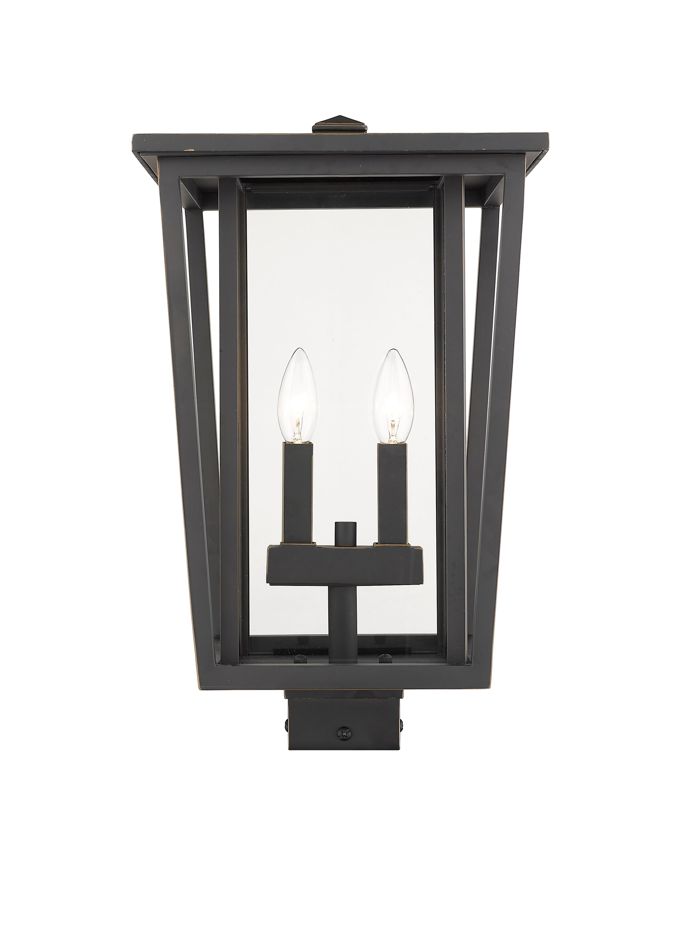 Z-Lite 571PHBS-ORB Seoul 18.25-in Oil Rubbed Bronze Craftsman Outdoor Light Post Lantern
