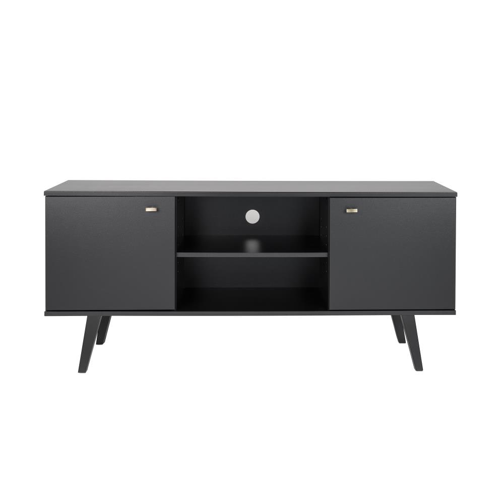Prepac BCTL-1412-1 Milo Modern/Contemporary Black Tv Stand (Accommodates TVs up to 60-in)