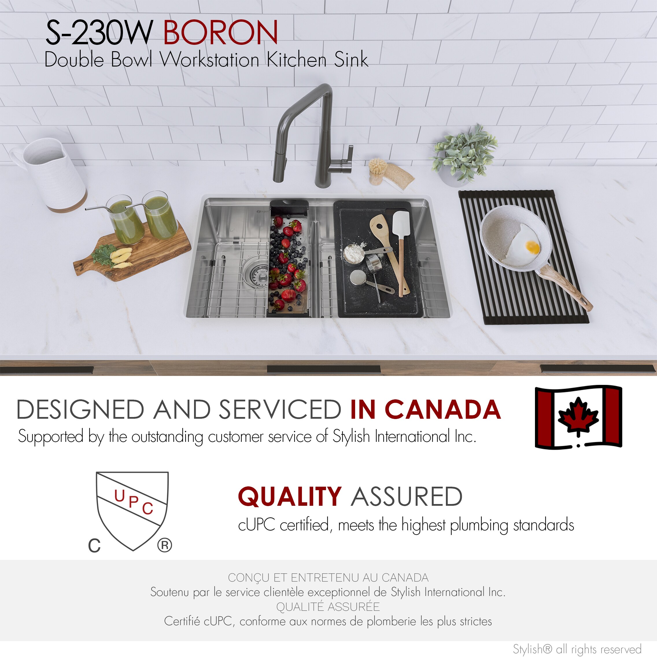 Stylish S-230W Kitchen-Sinks - View #10