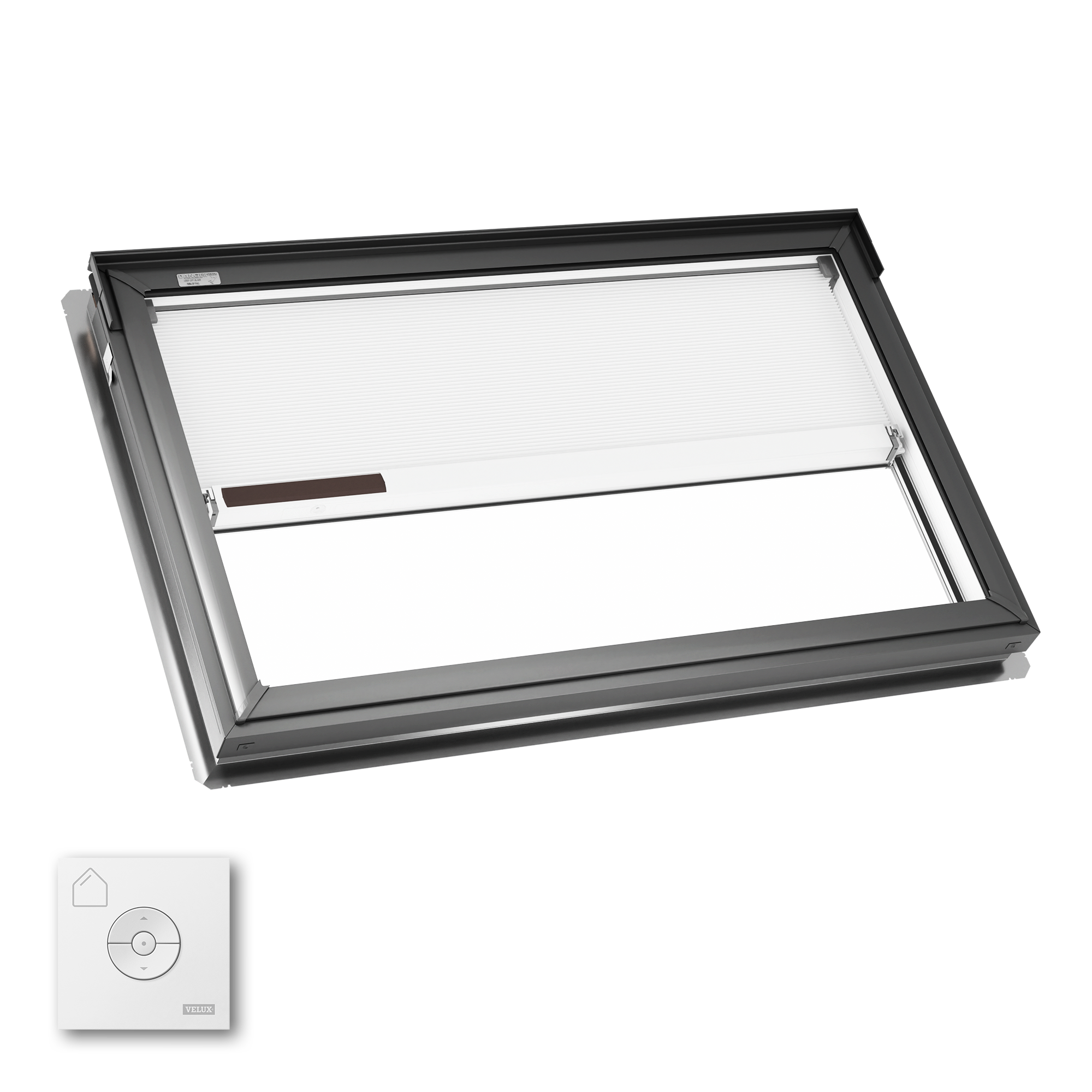 VELUX FS S01 2004S 44-1/4-in x 26-7/8-in Fixed Deck mount Aluminum Skylight with Laminated Low-E argon Glass Room Darkening Shade