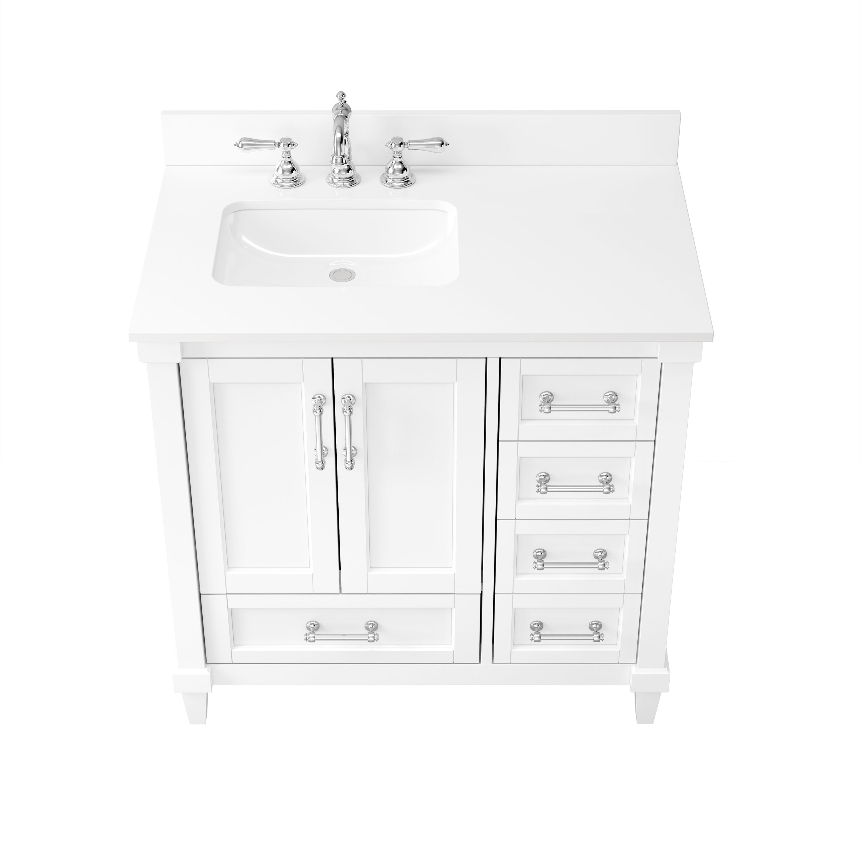 allen + roth TJ02-08V3622WH Bath-Vanity-Combo - View #4